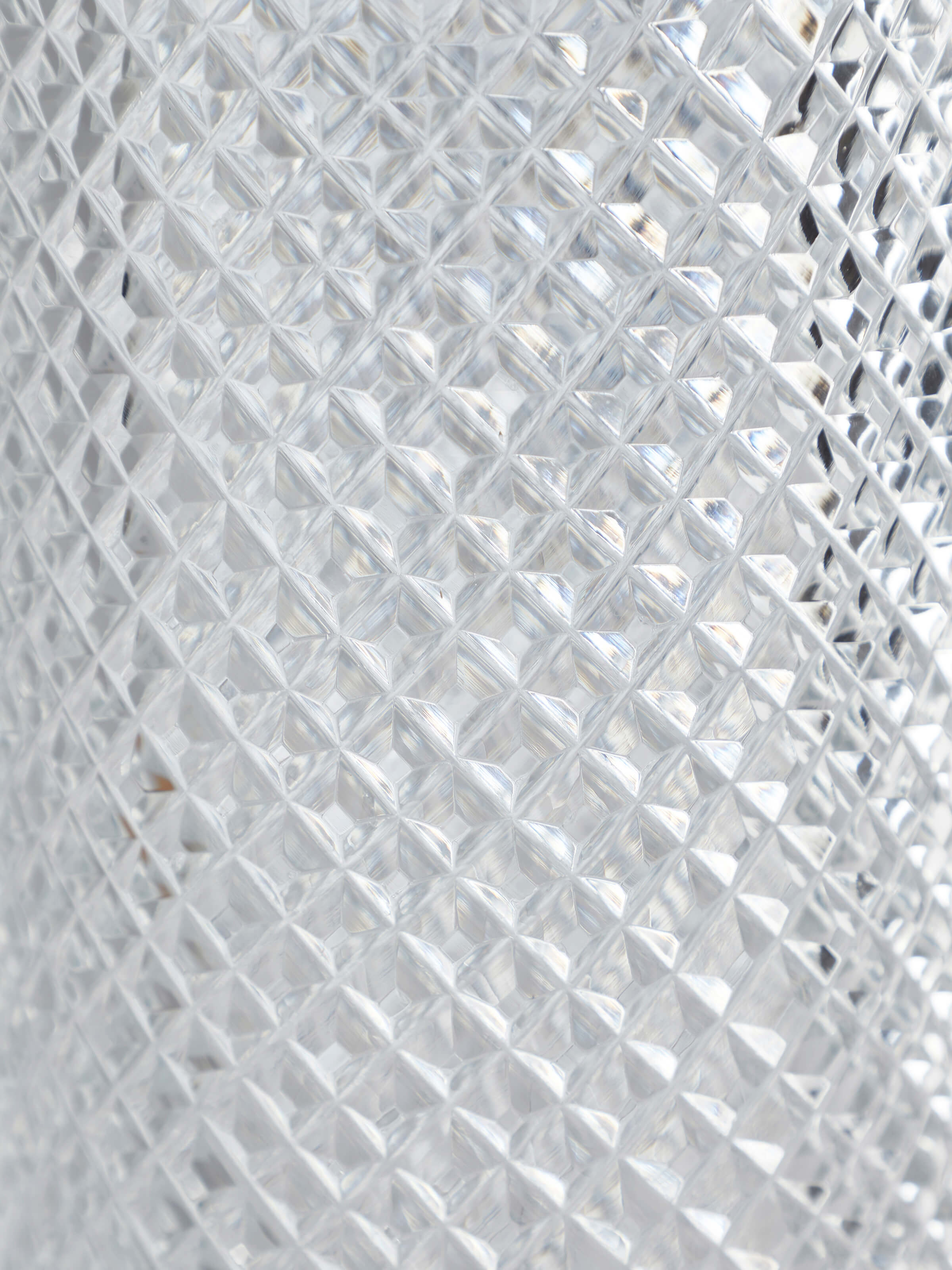 Close-up of Glass Crystal Table Vase focusing on the detailed crystal work and elegant surface.
