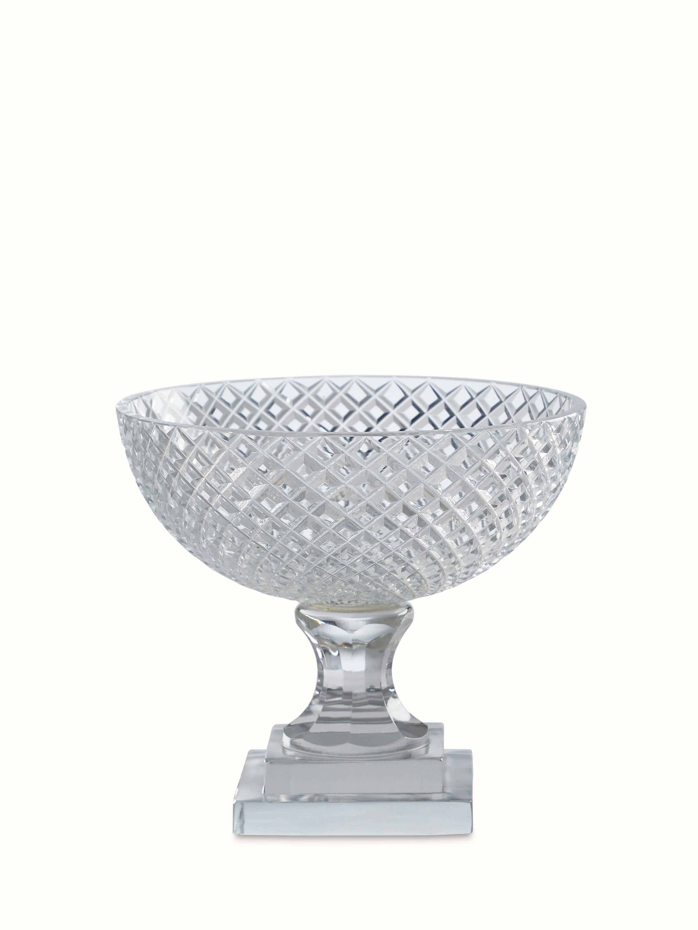 Front view of Glass Bowl Vase showcasing its elegant design and translucent finish.