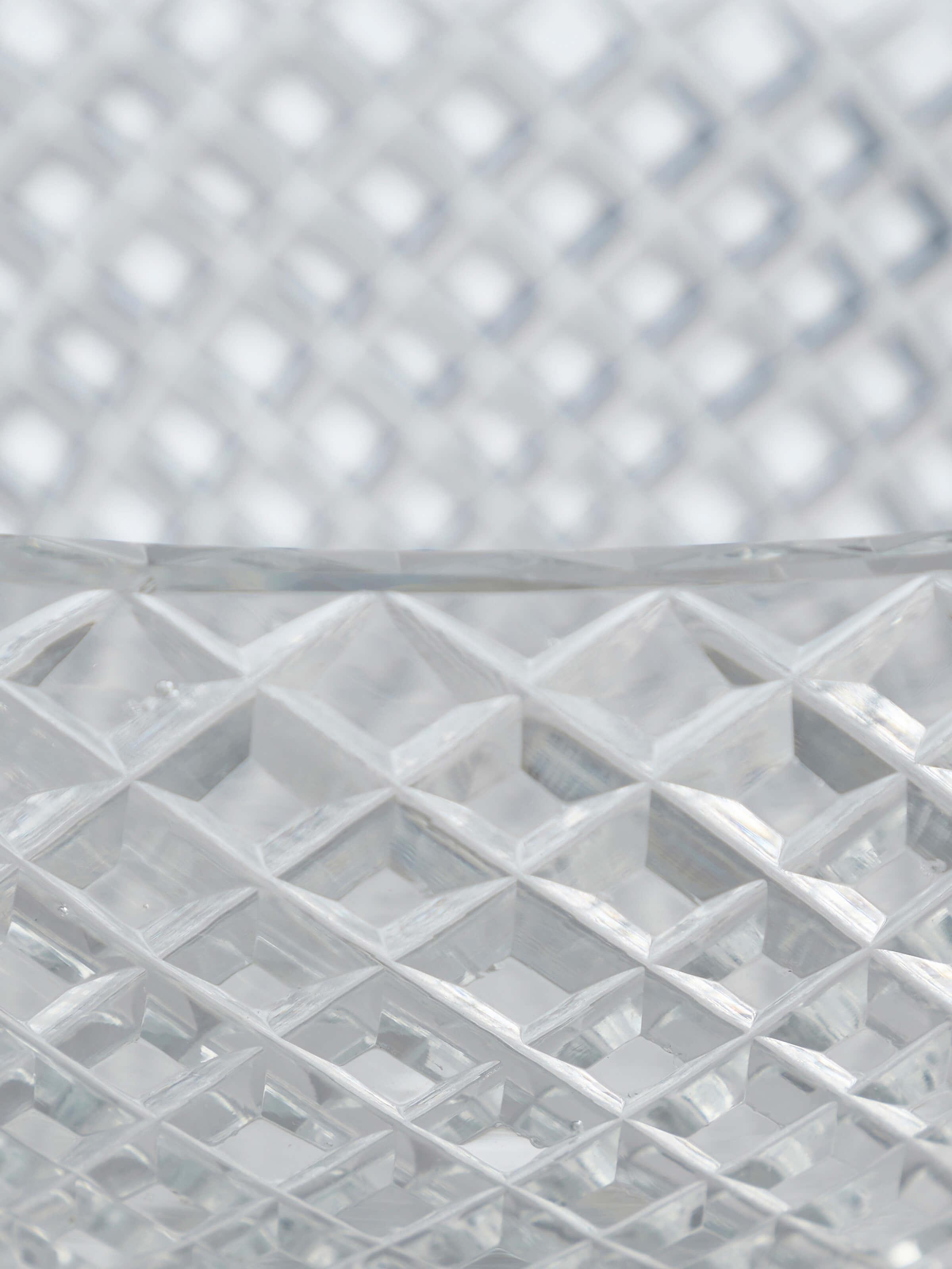 Alternate view of Glass Bowl Vase showing its overall shape and clarity.