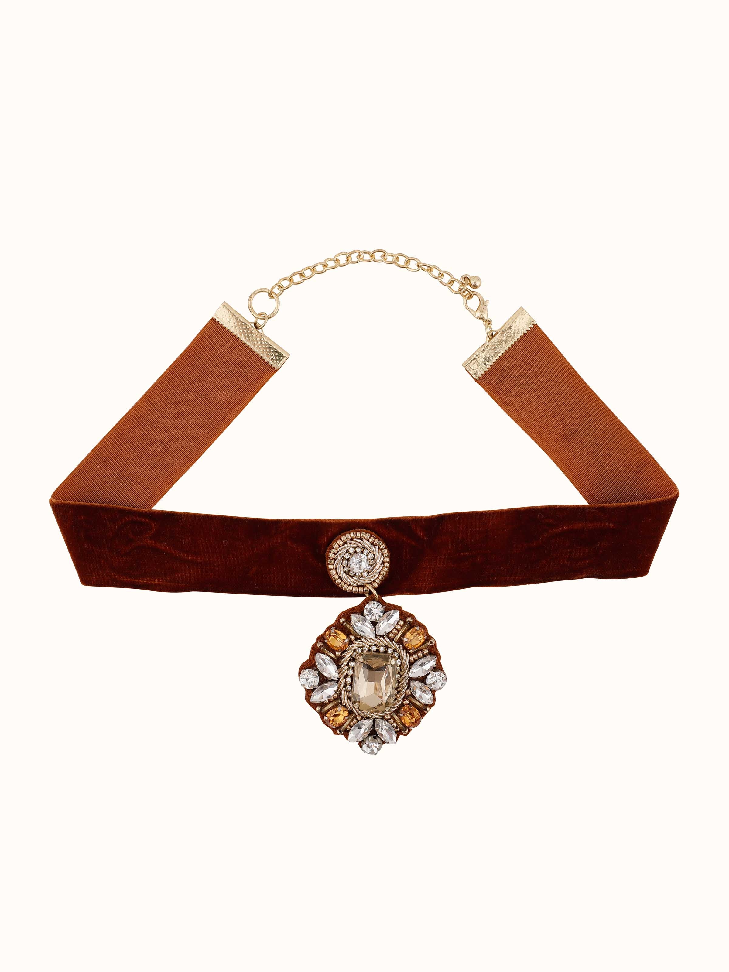 Front view of Handcrafted Choker showcasing unique design and craftsmanship by Swadesh