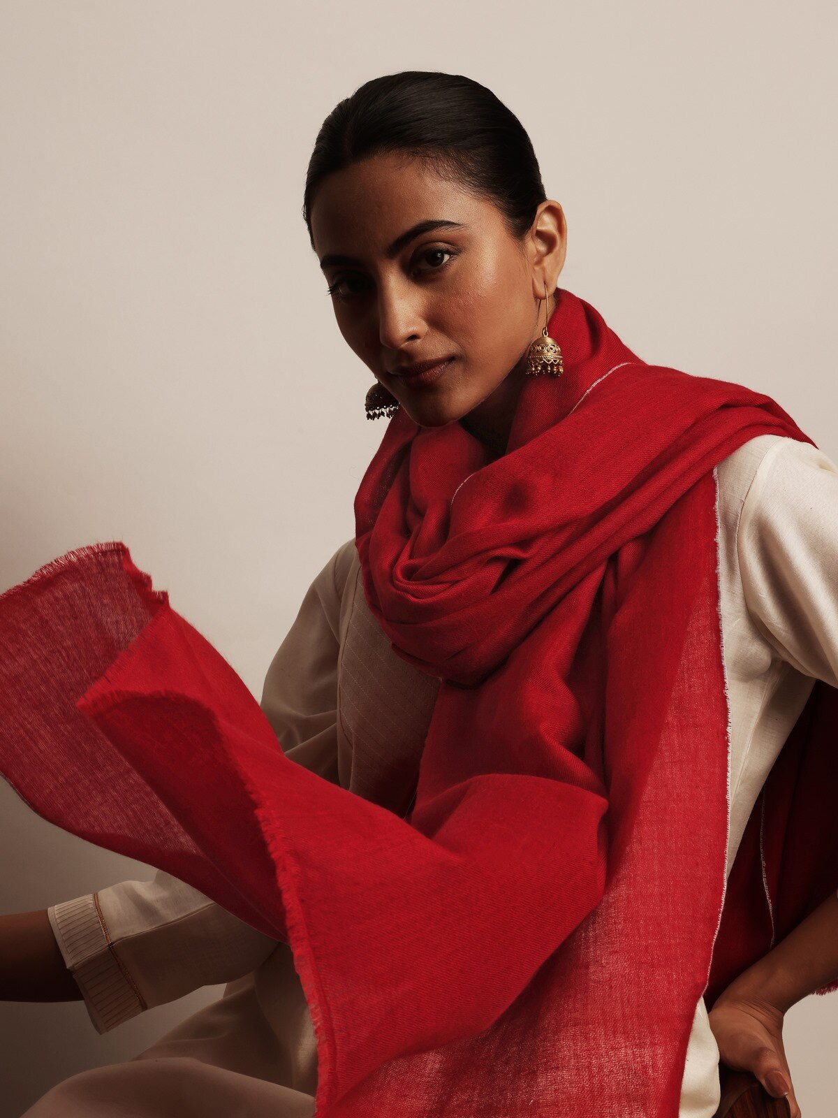Red Pashmina Shawl