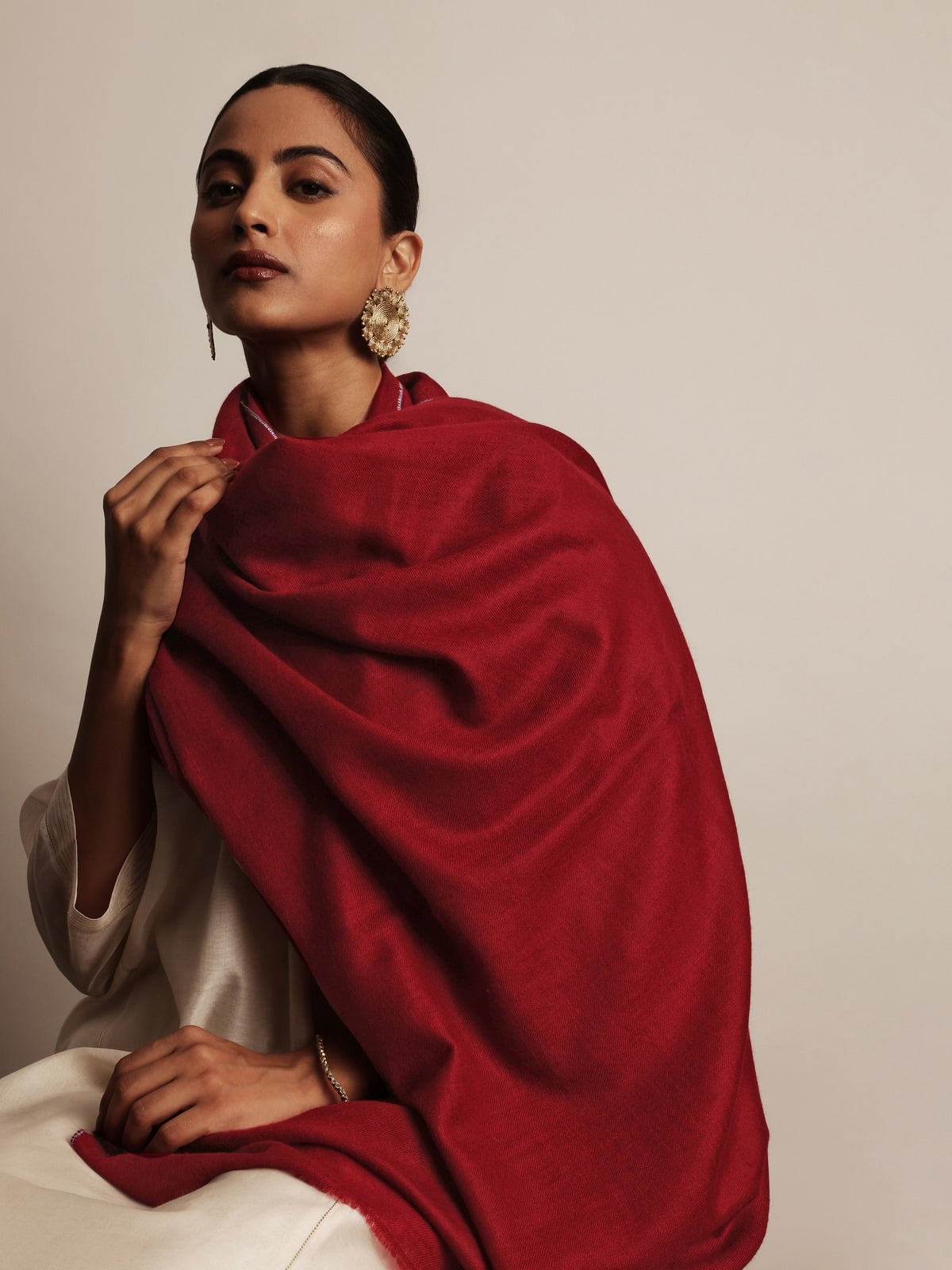 Maroon Pashmina Shawl