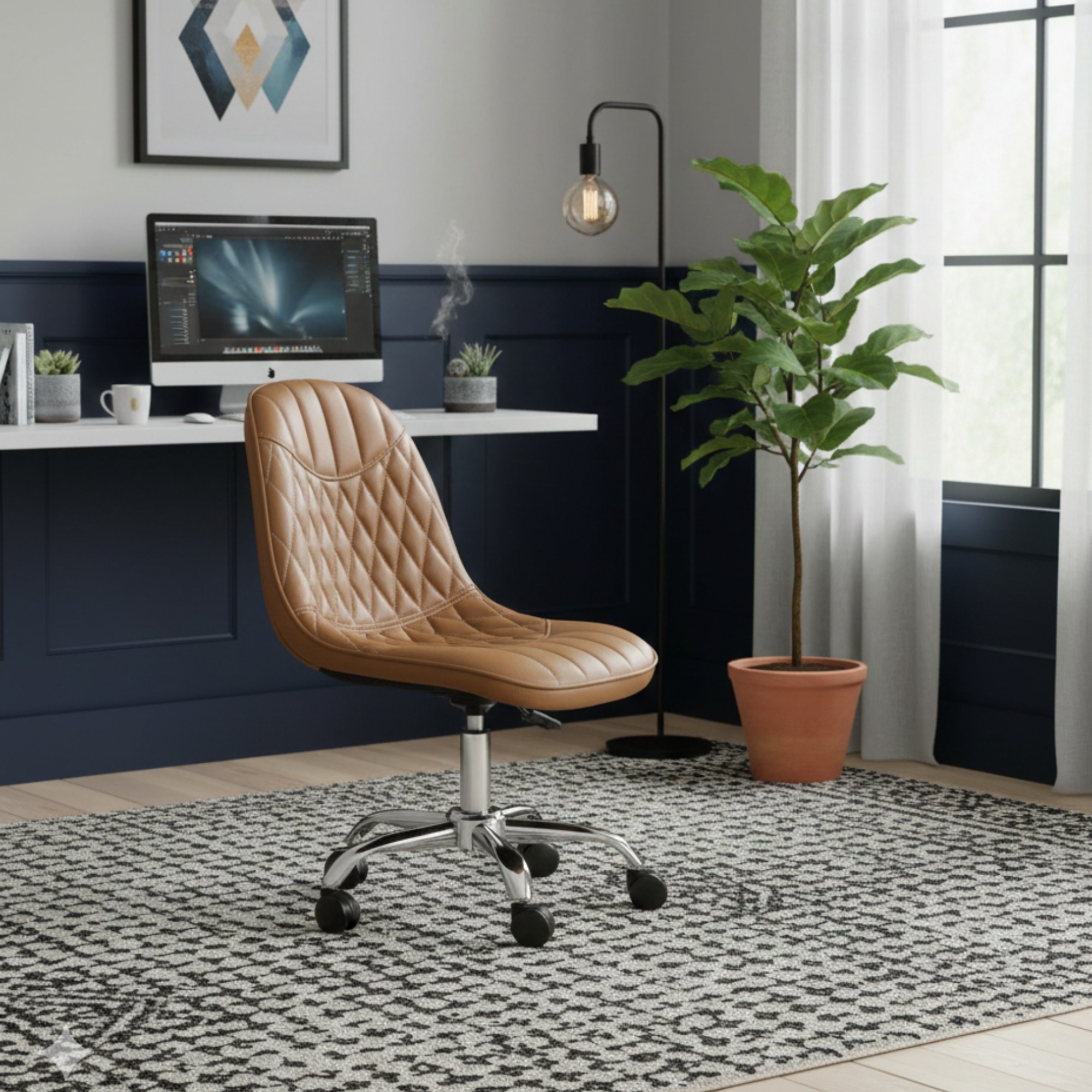 Beautiful Leatherette Dining Chair in Beige Colour - Adiko Systems