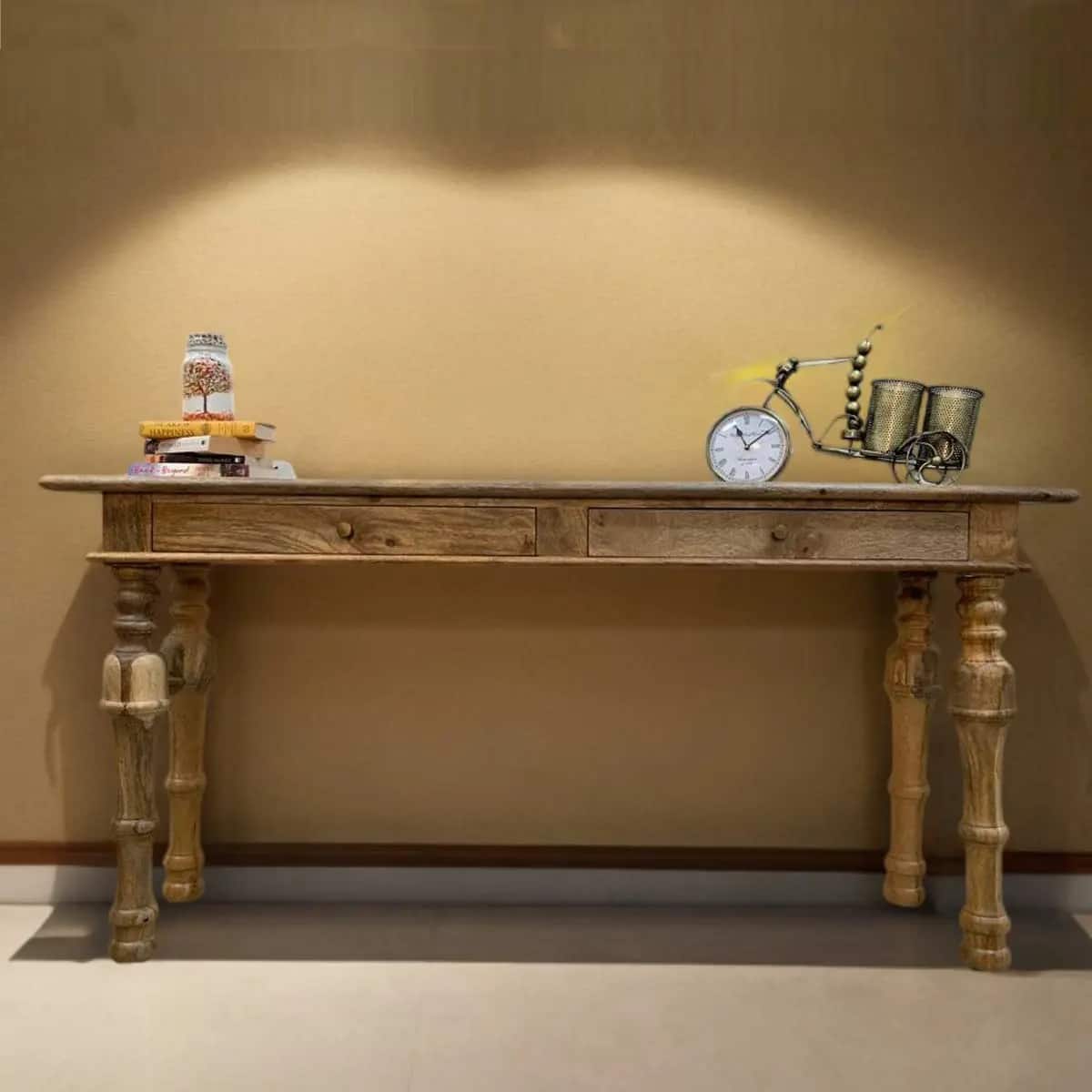 Lowe Solid Wood Console Table in Mango Natural