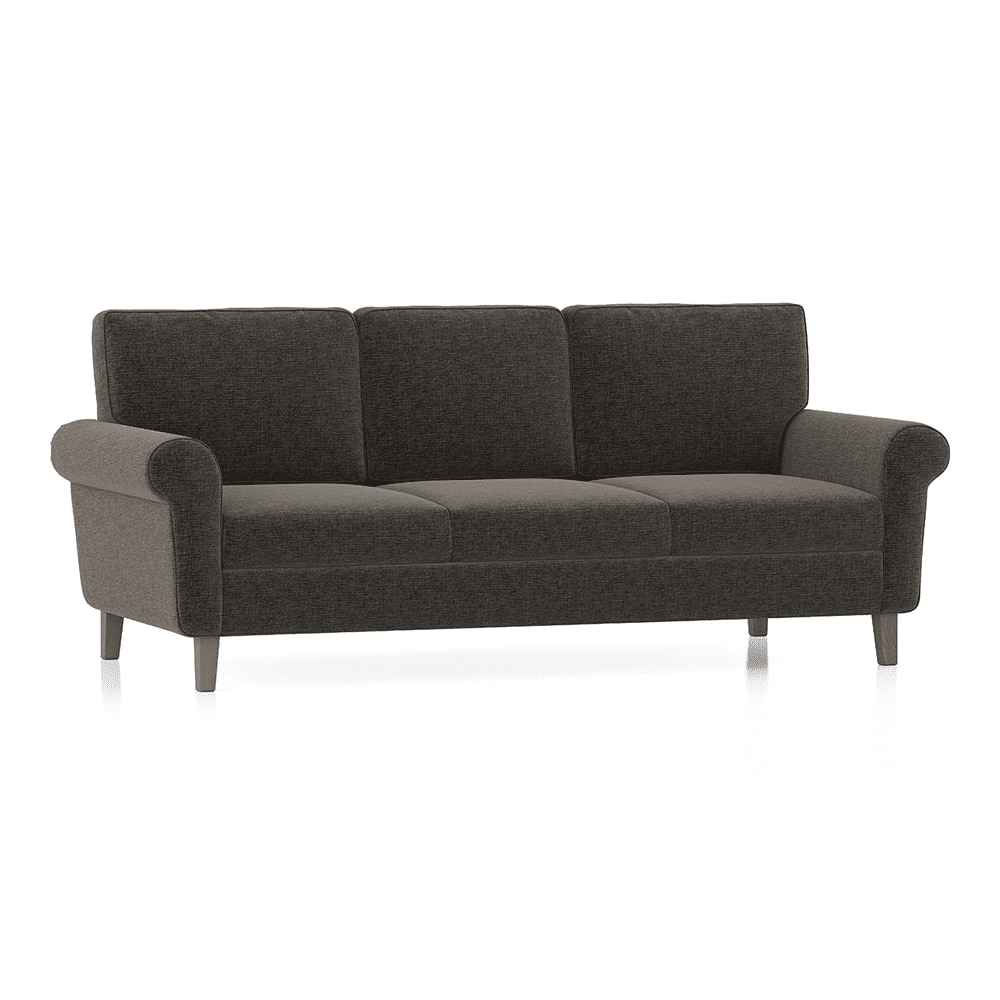 Oxford 3 Seater Fabric Sofa in Smoke Grey Colour