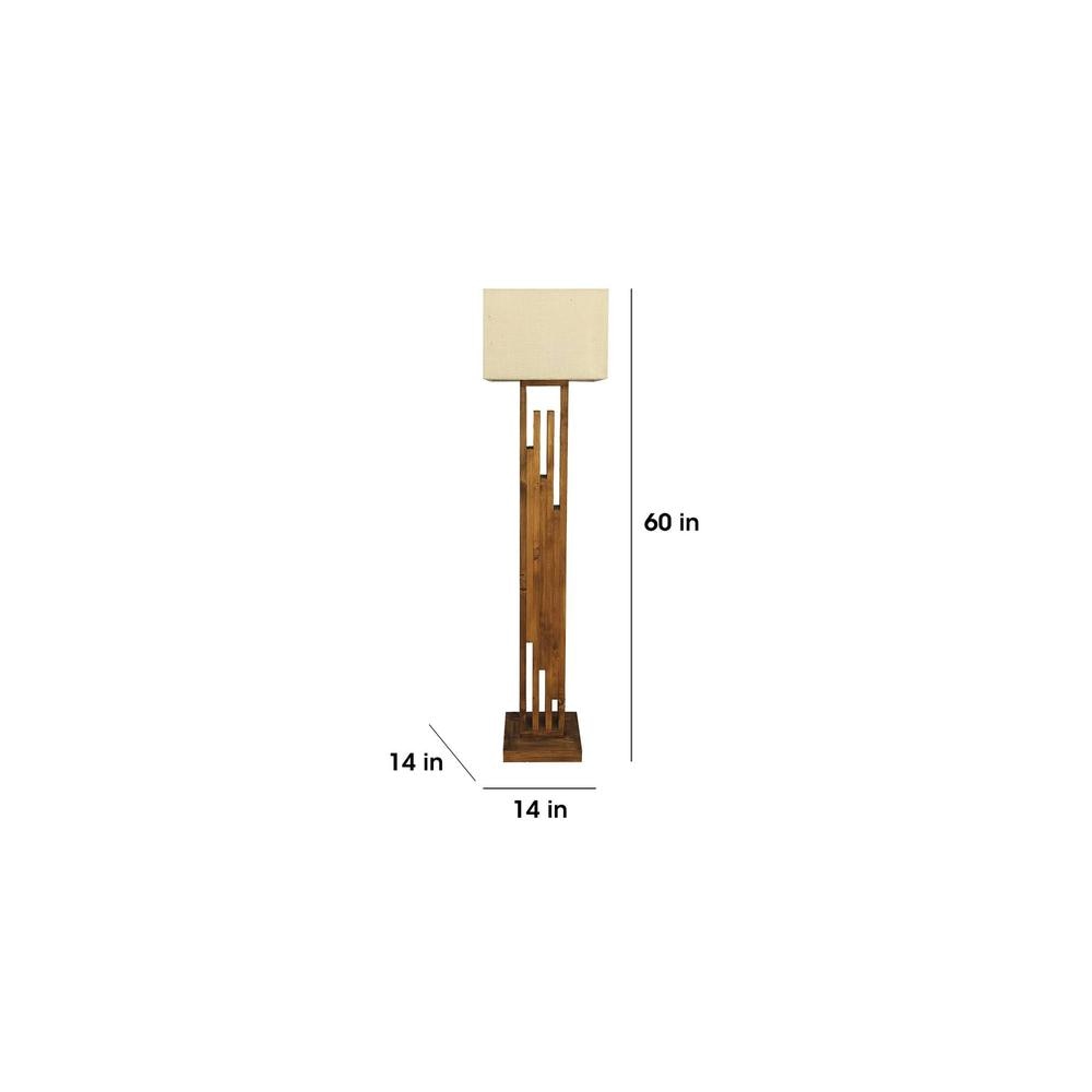 Victoria Beige Jute Floor Lamp with Beige Jute Base