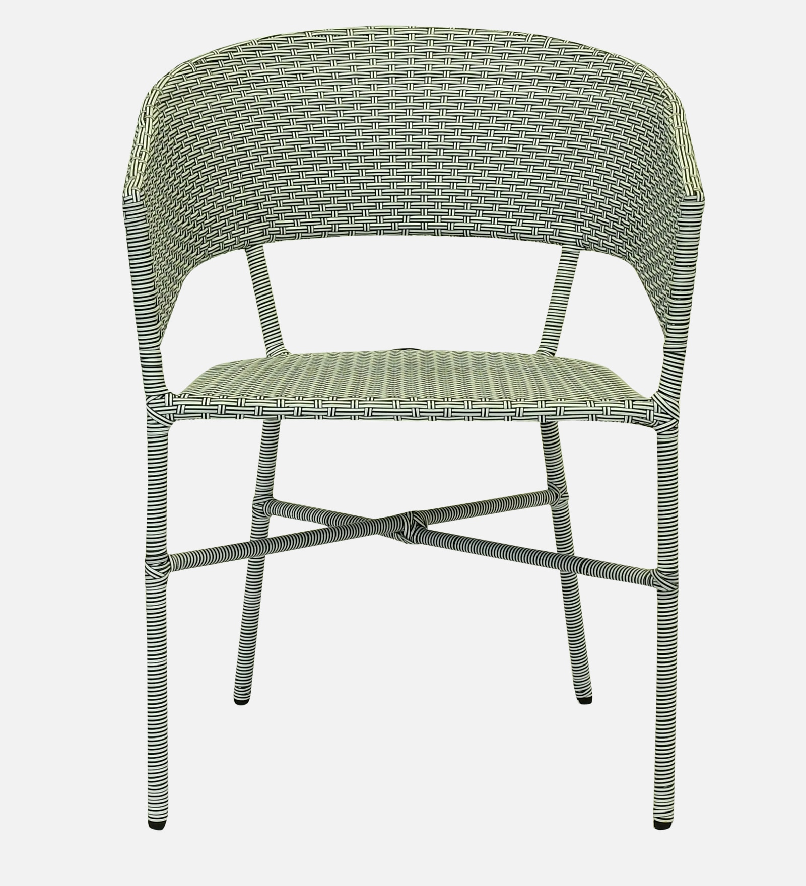 Geelong Wicker Chair White And Black Finish