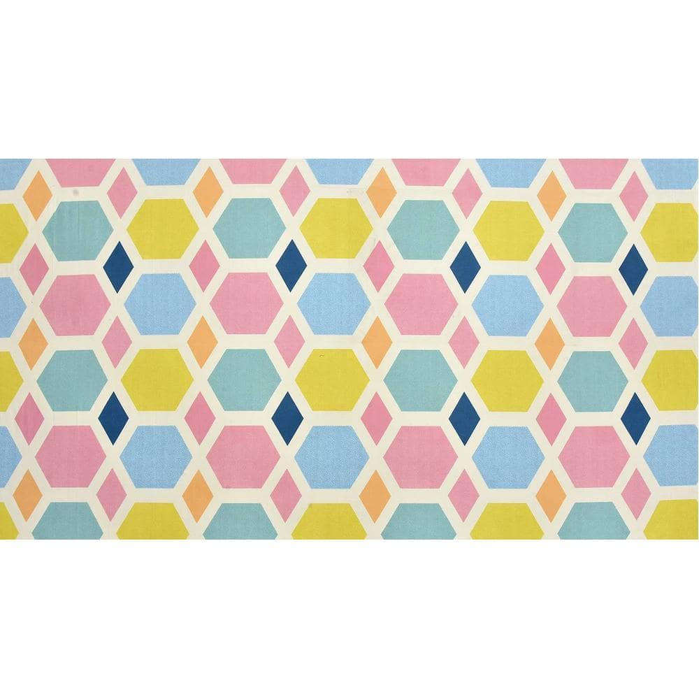 Mickael Cream Abstract 180 TC Cotton Double Size Bedsheet with 2 Pillow Covers