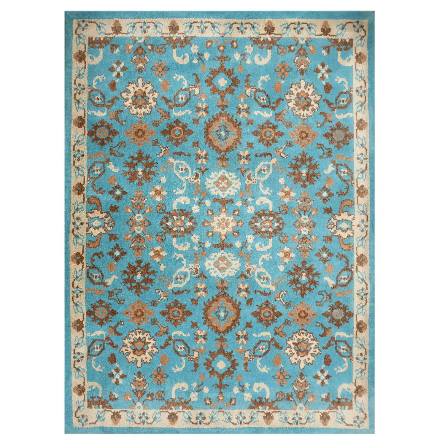 Multicolor Traditional Machine Made Polyester 4 X 6 Feet Carpet