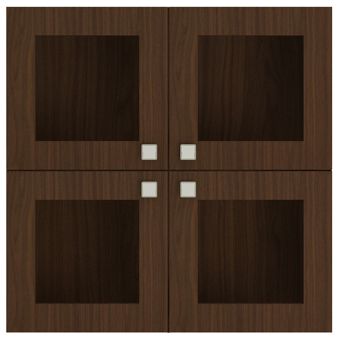 Romano Wall Mounted Glass Display Cabinet in Coffee Walnut Colour