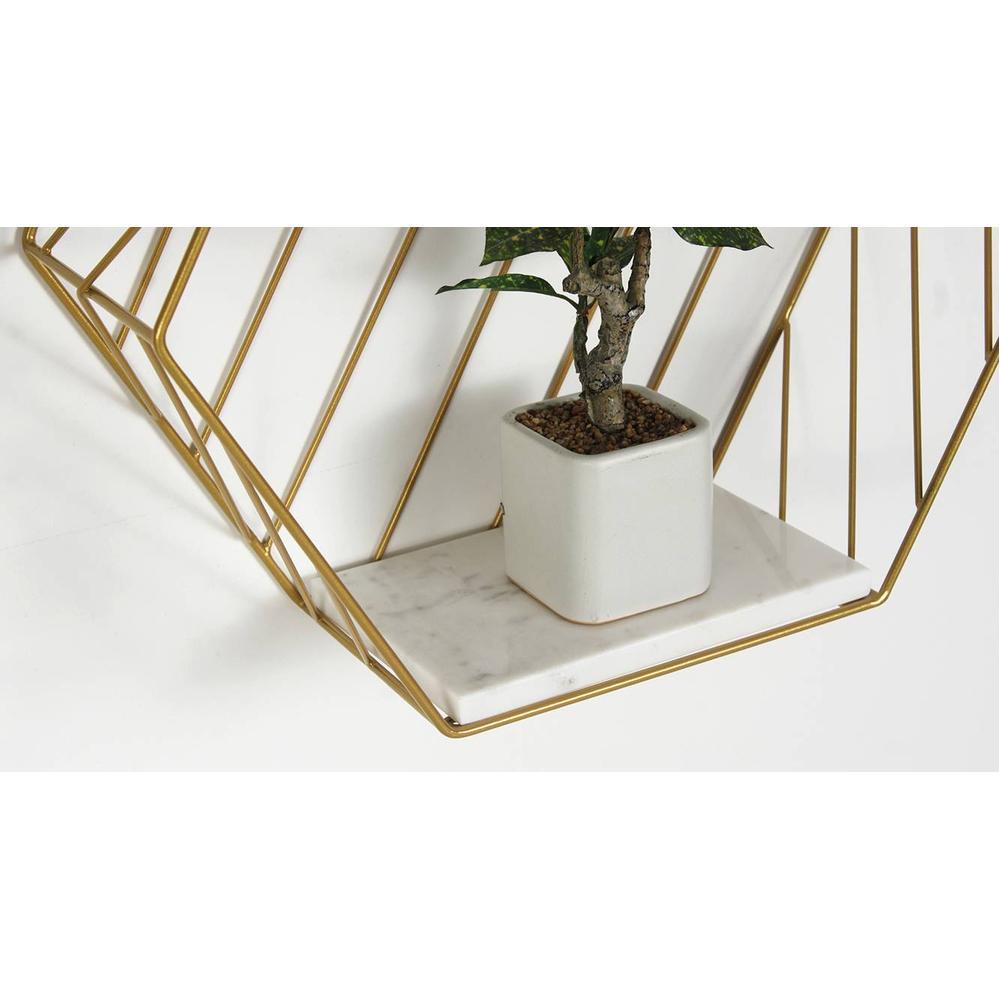 Claymint metal wall shelf
