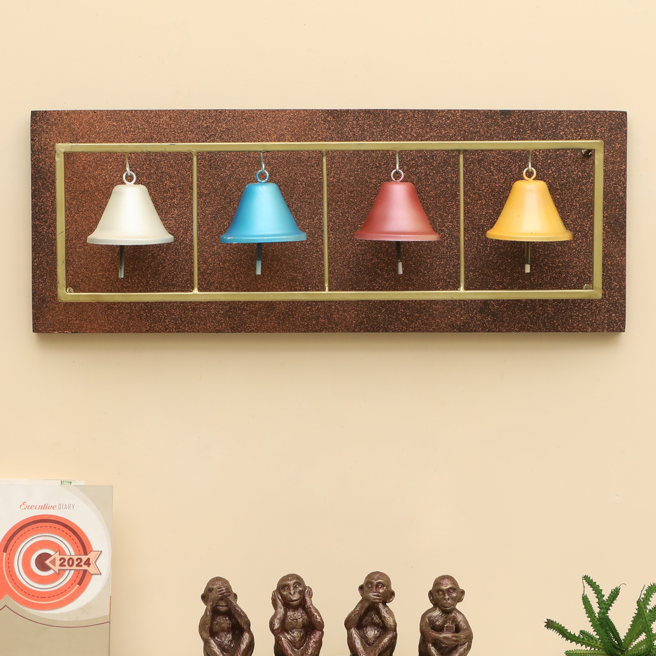 W-Jiya Abstract Metal Wall Decor in Multicolor Set of 1-image-32
