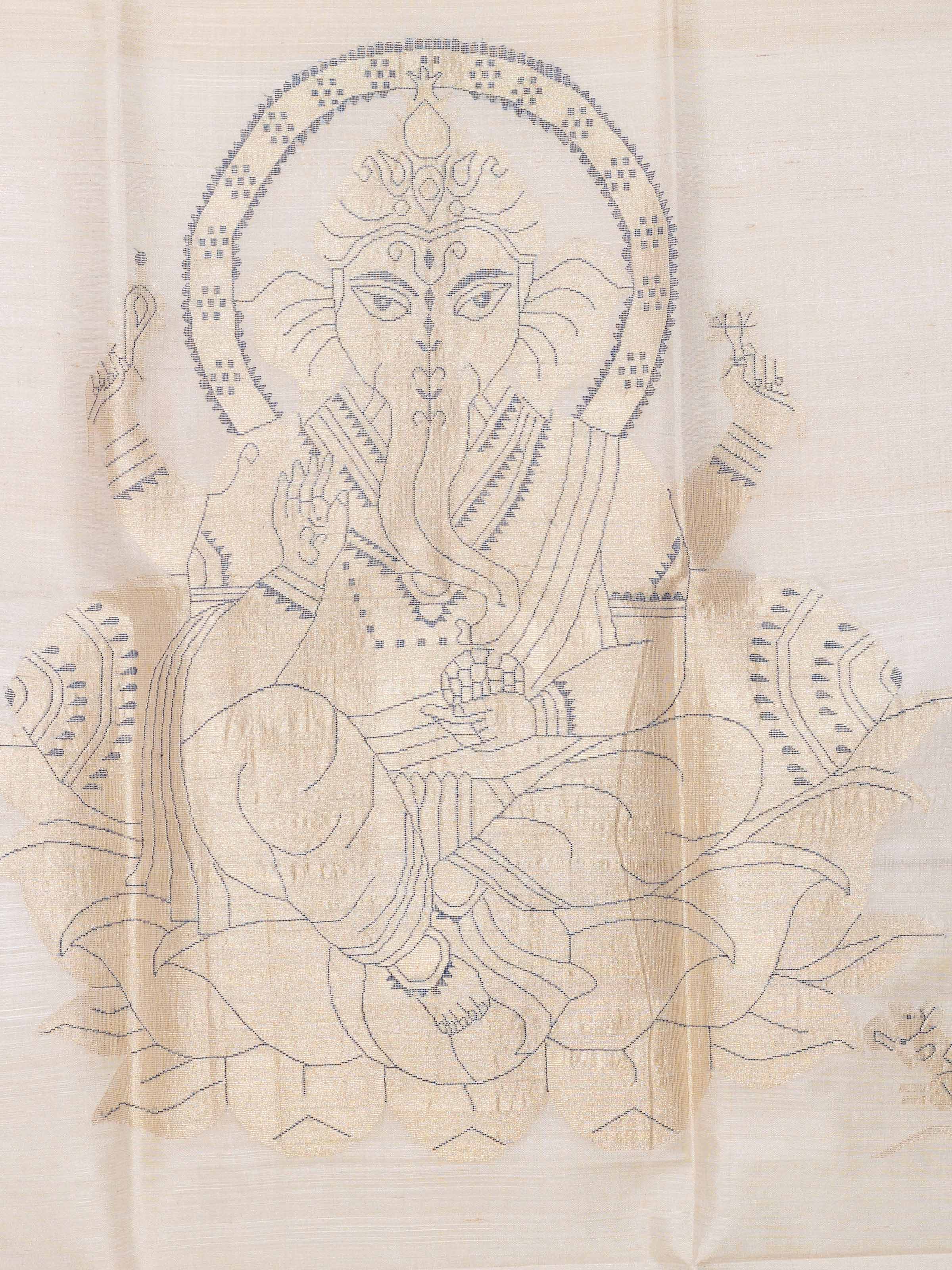 Sri Ganesha Jamdani Wall Hanging