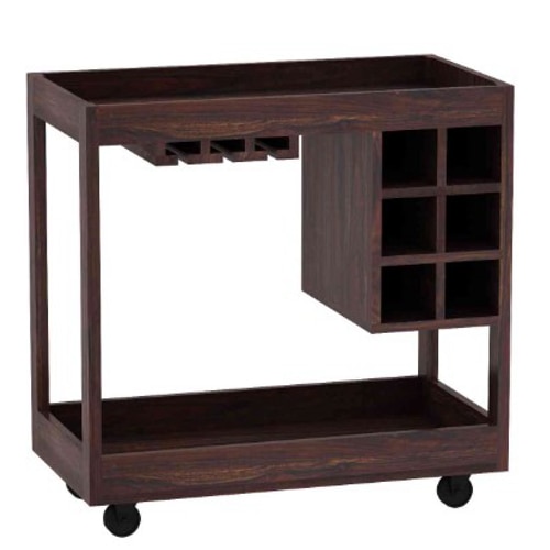Raleigh Solid Wood Bar Cabinet in Walnut Finish