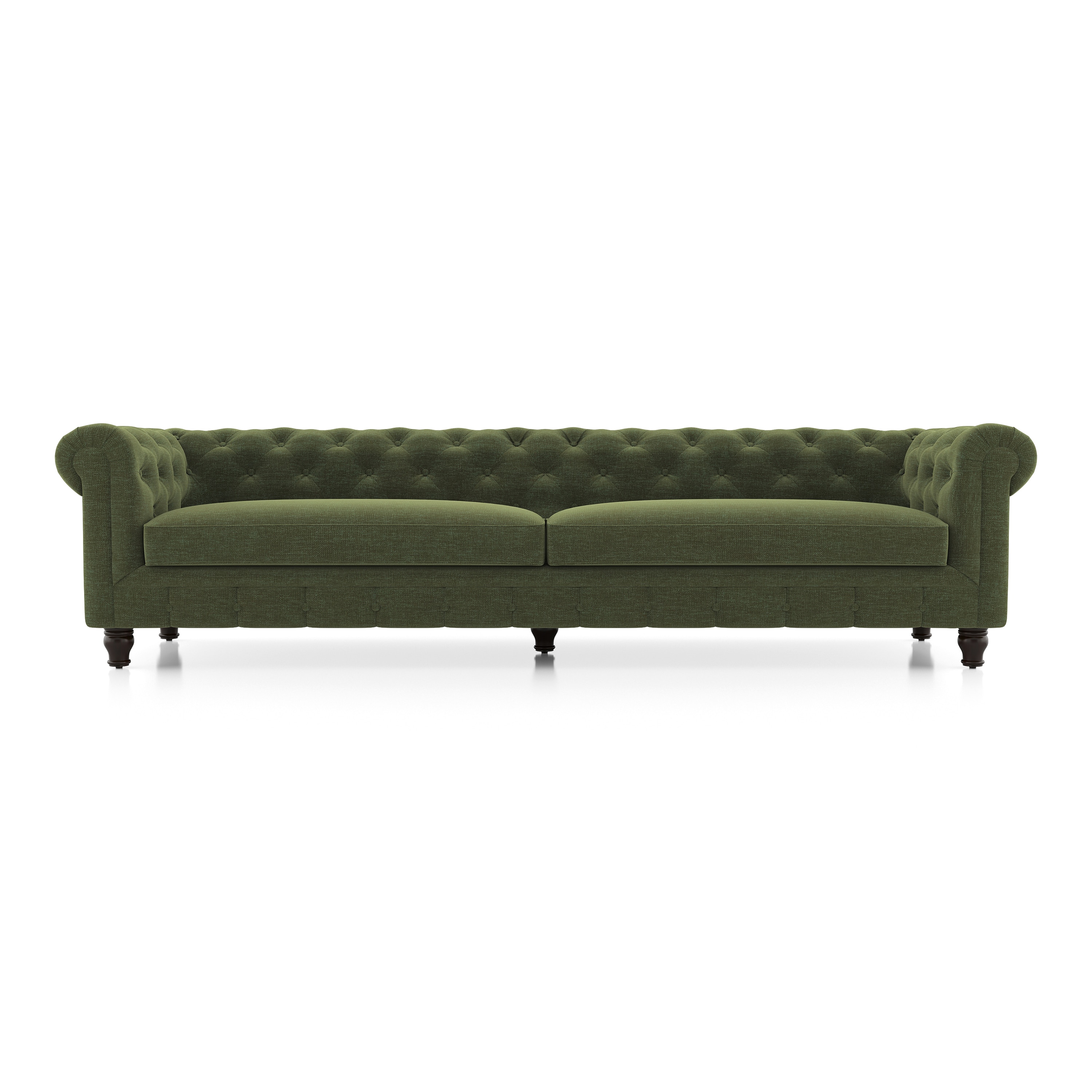 Winchester Essential 4 Seater Fabric Sofa In Moss Green