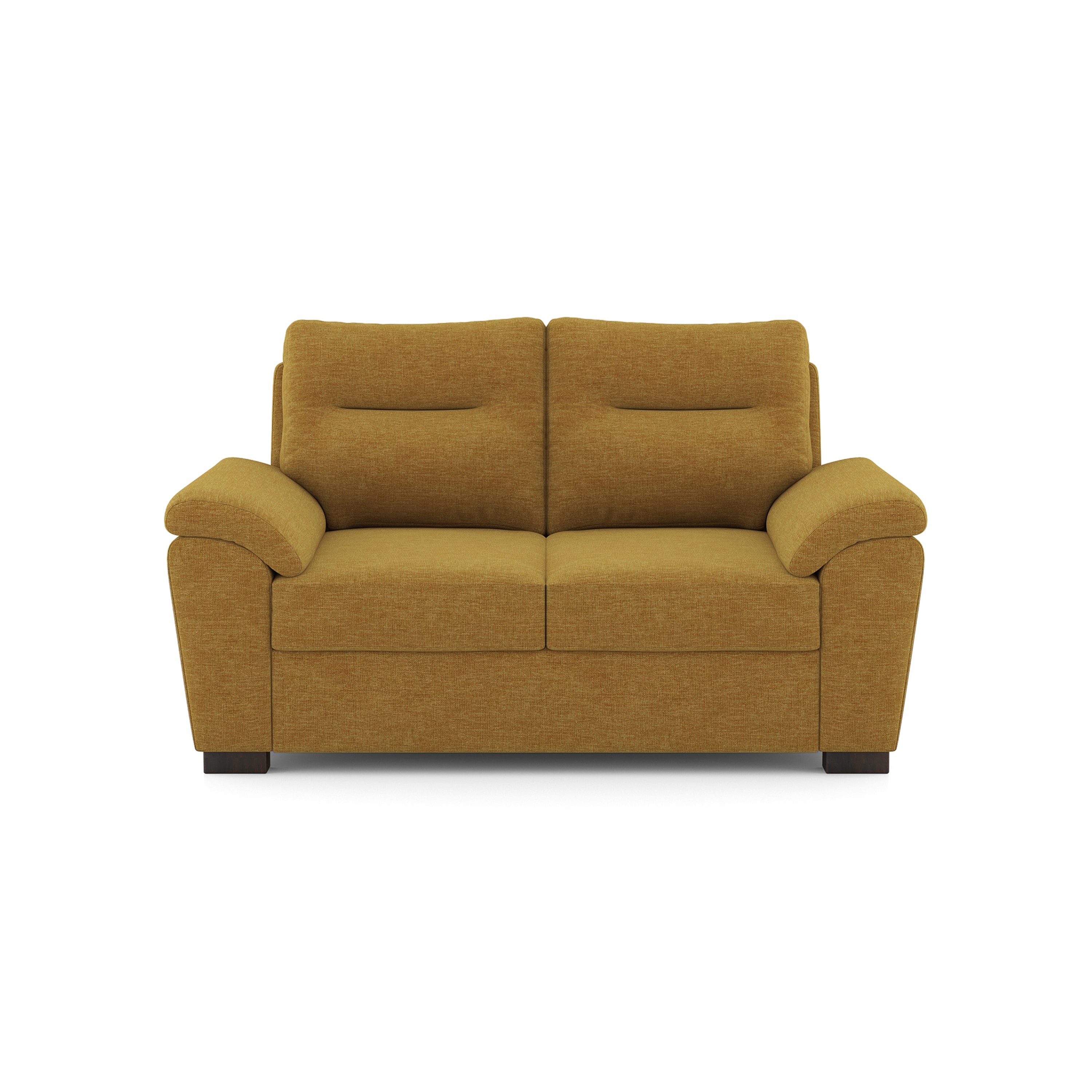 Adelaide Premium 2 Seater Fabric Sofa In Ochre - Urban Ladder