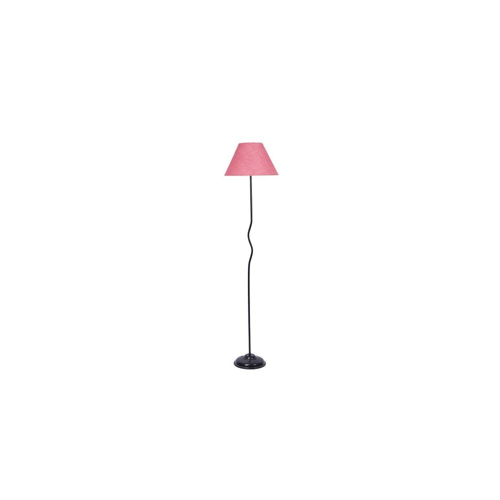 Sia Pink Jute shade with Iron floor lamp