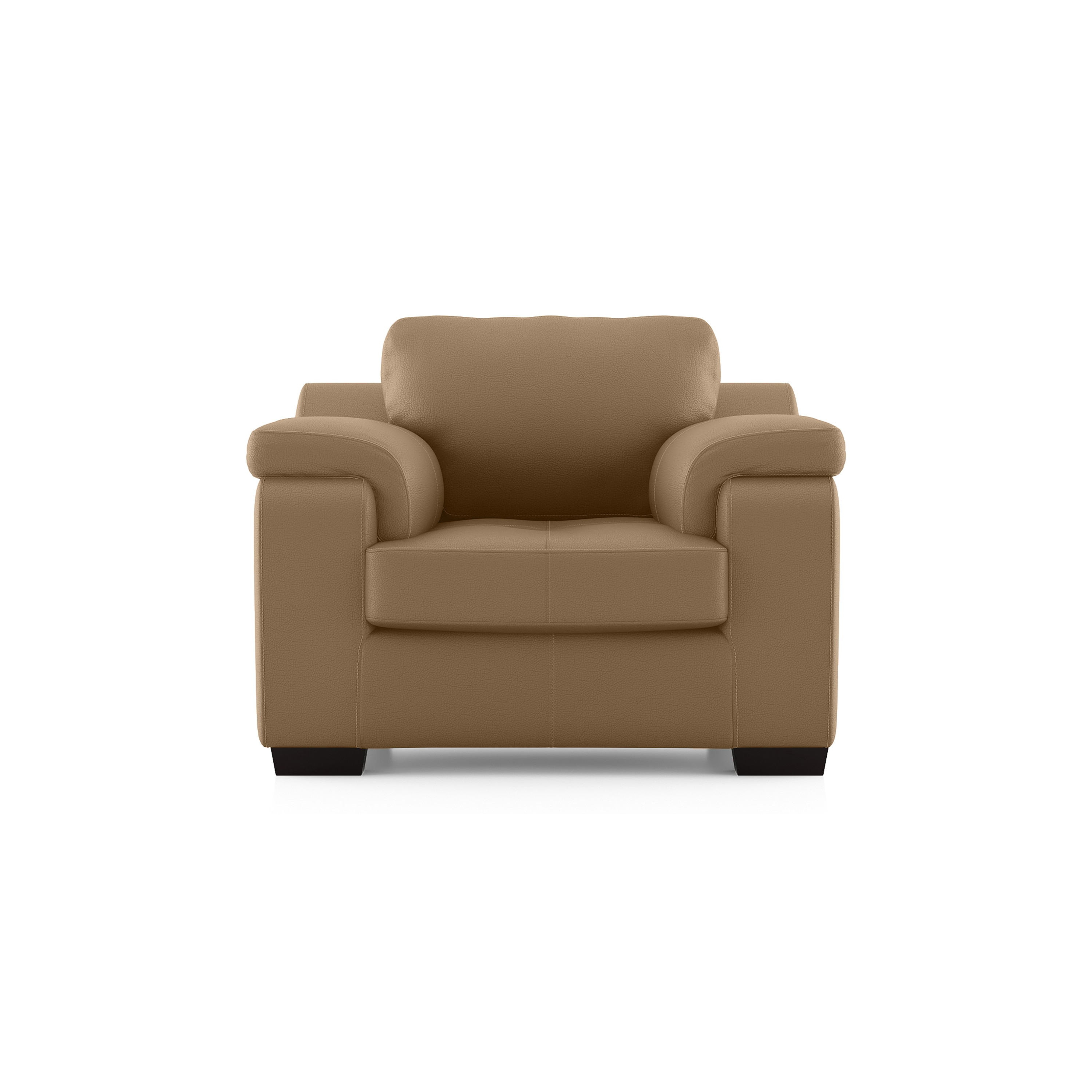 Trissino 1 Seater Premium Italian Leather Sofa In Ecru