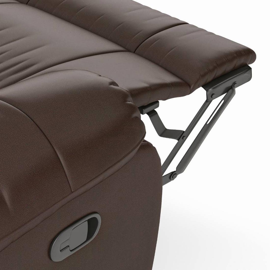 Lebowski Leatherette One Seater Manual Recliner in Espresso Colour