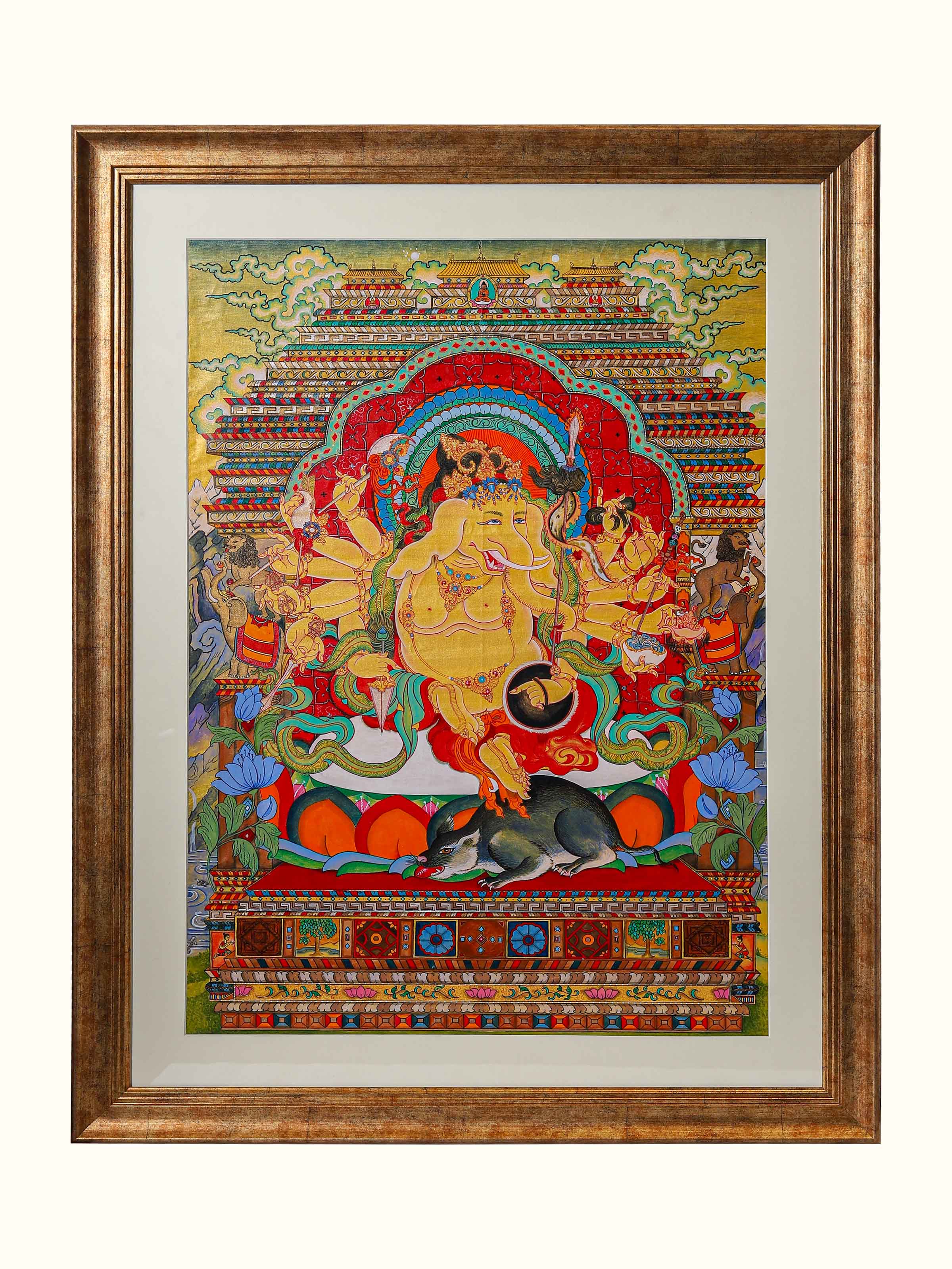 Chog Dhak Thangka Gold Painting