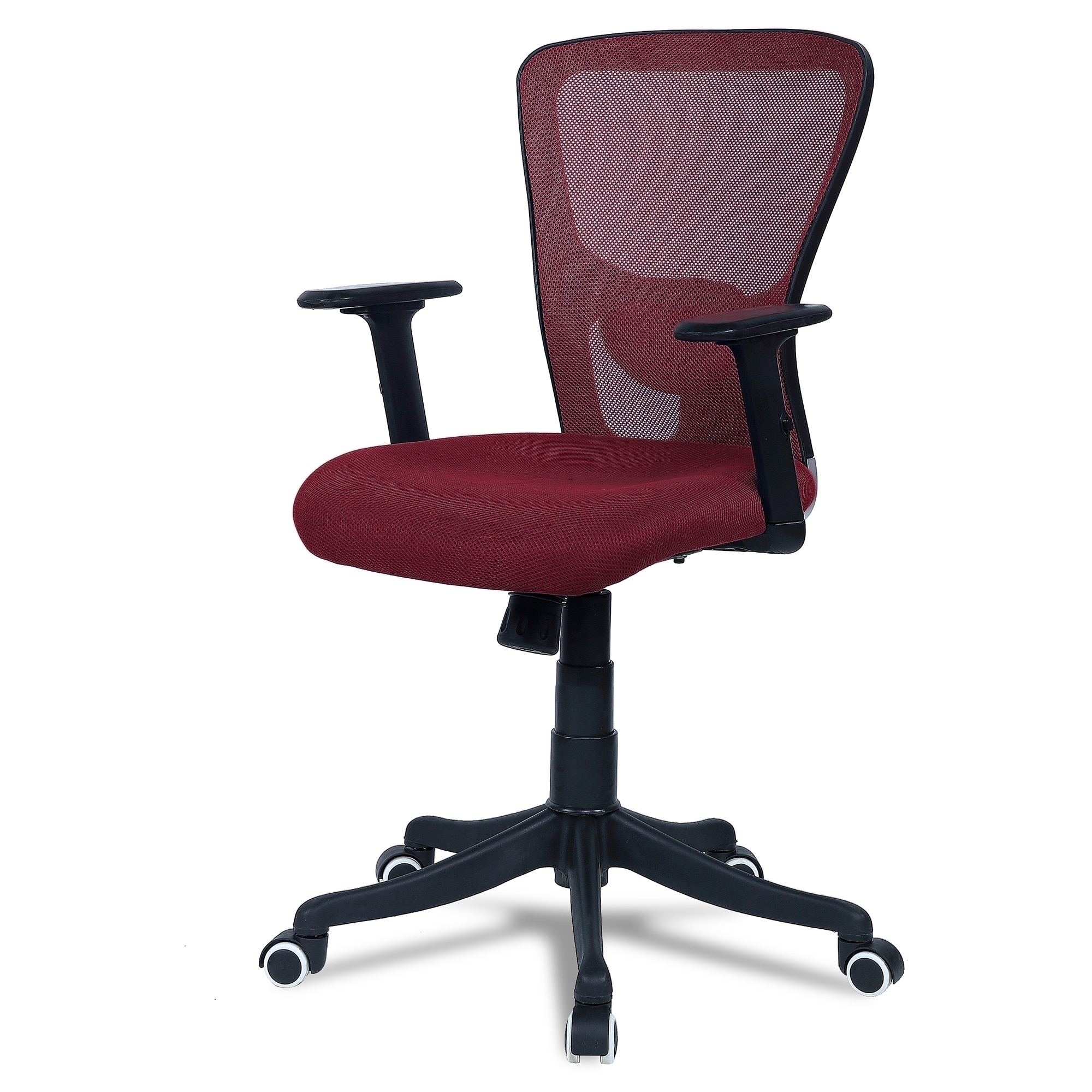 Peacifice Mid Back Ergonomic Chair in Maroon Colour
