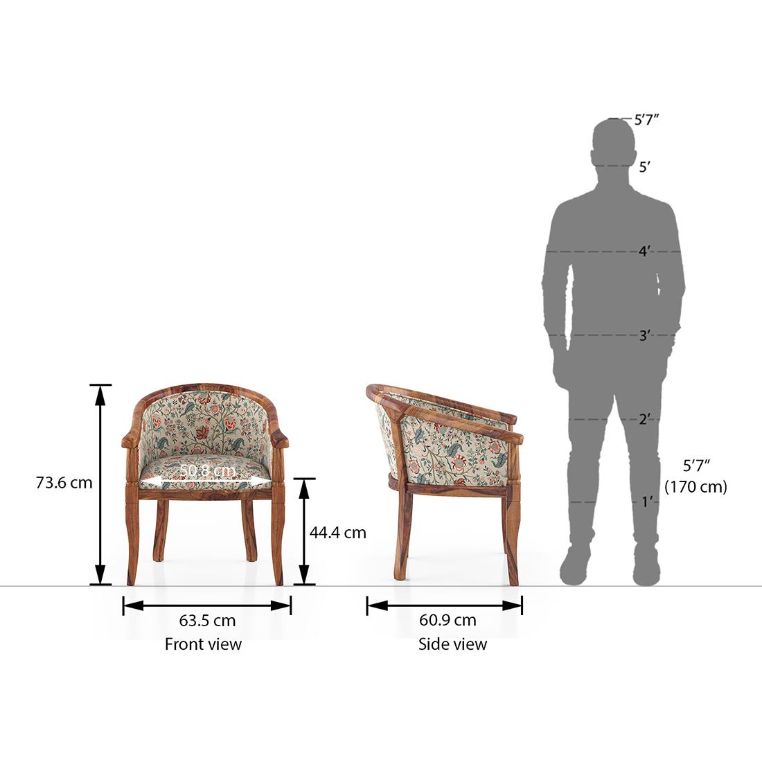 Florence Lounge Chair in Calico Floral Colour