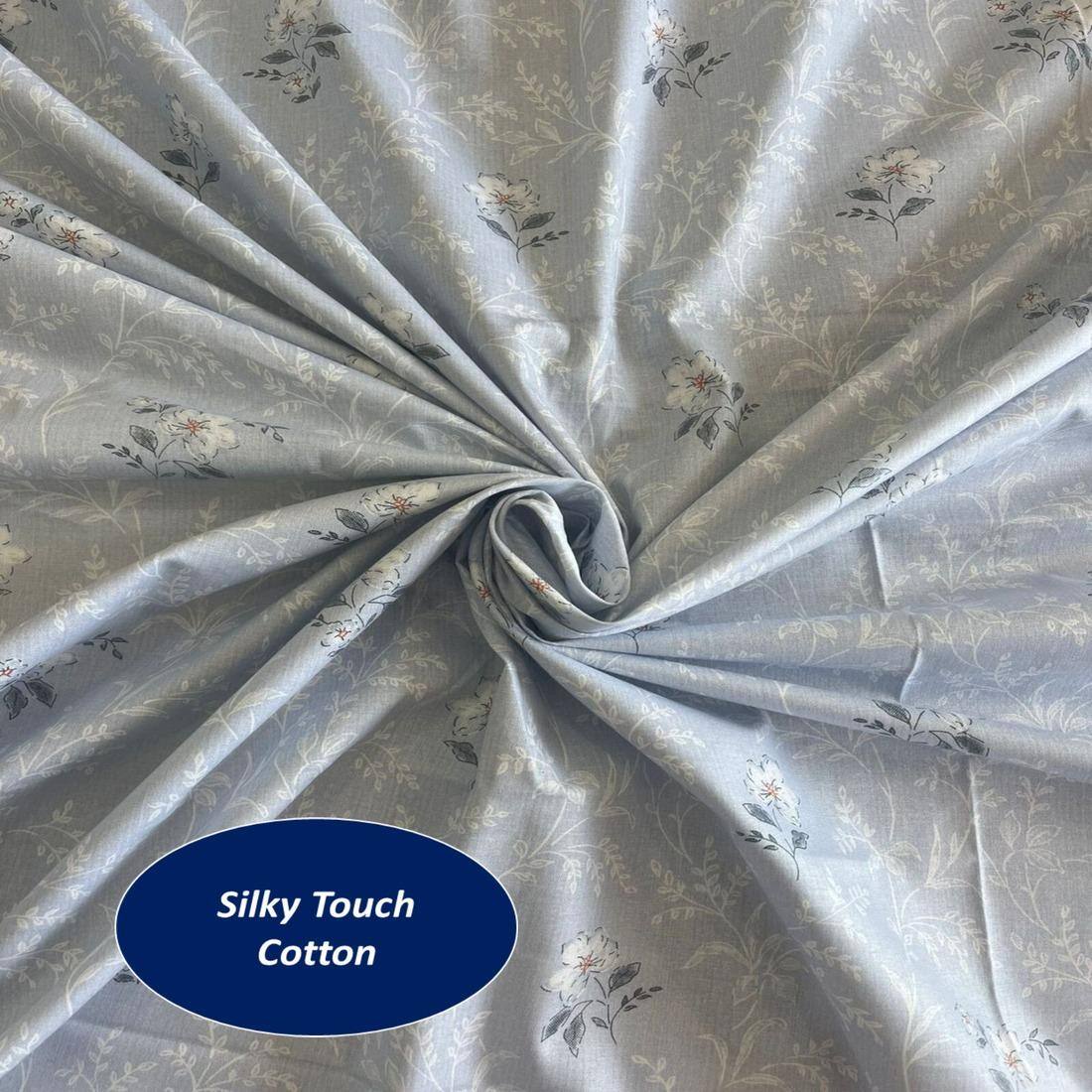 Threads Silky Touch Premium Super Double Queen Size Flat Bedsheet 254 x 230 cms