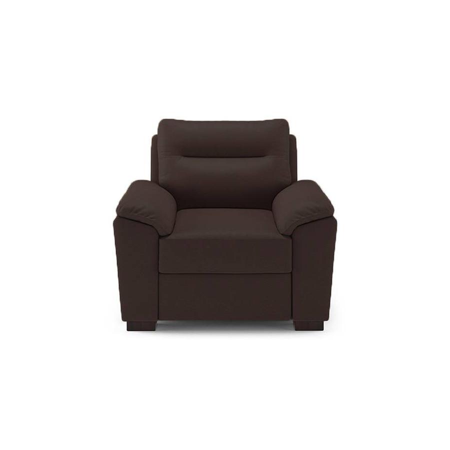 Adelaide 1 Seater Leatherette Sofa in Chocolate Colour