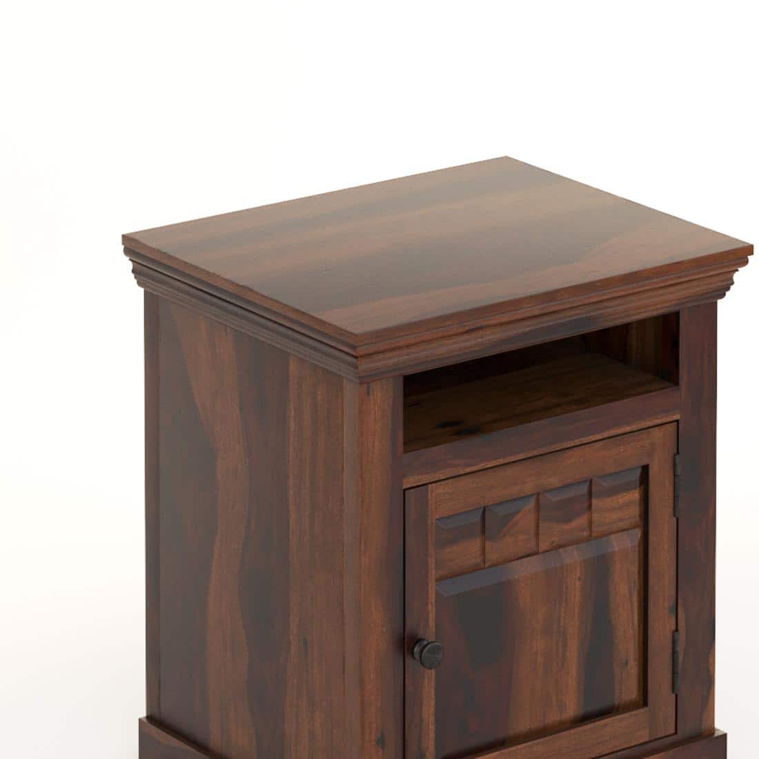 Prashiv Solid Wood Bed Side In Provincial Teak Finsh