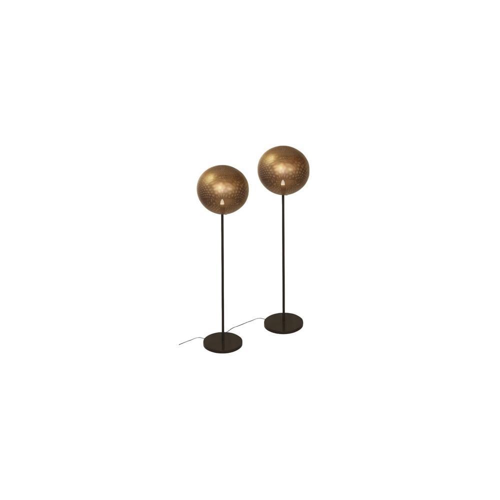 Globe iron floor lamp