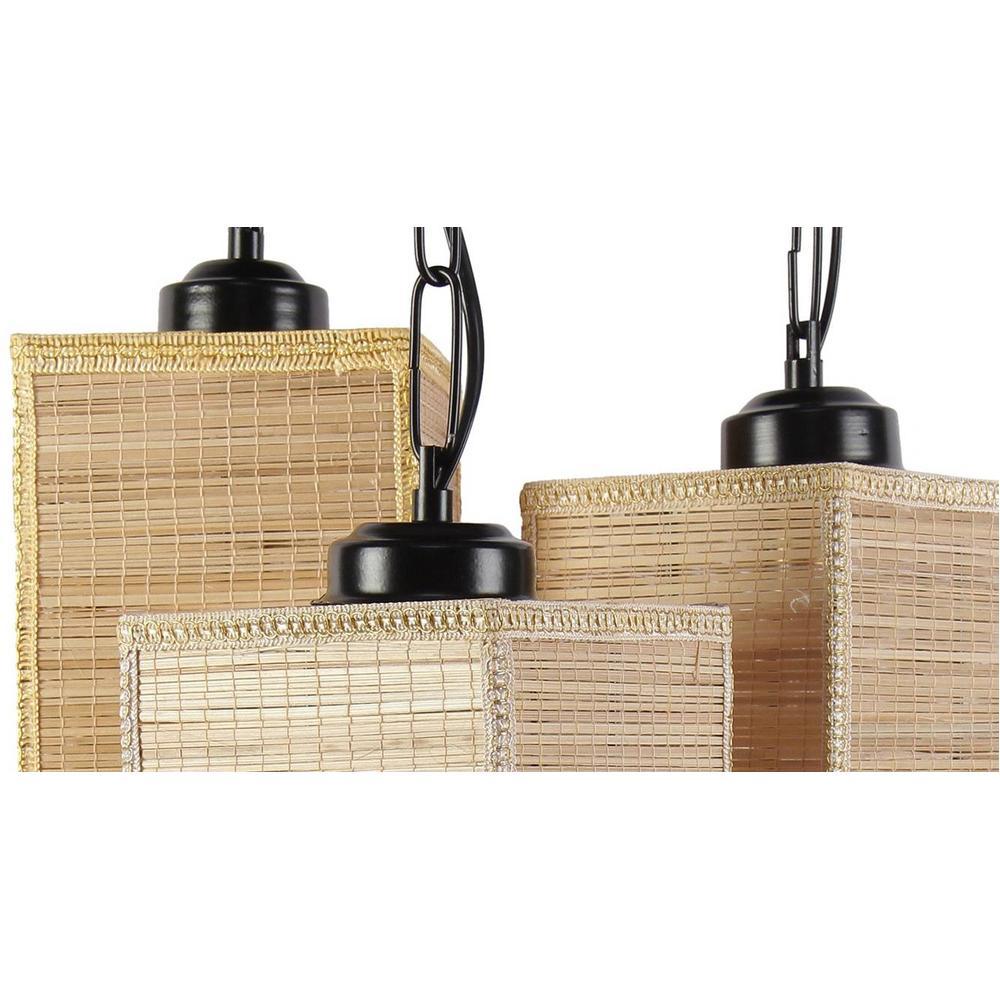 ValentiFALSE Beige Bamboo Cluster Hanging Light