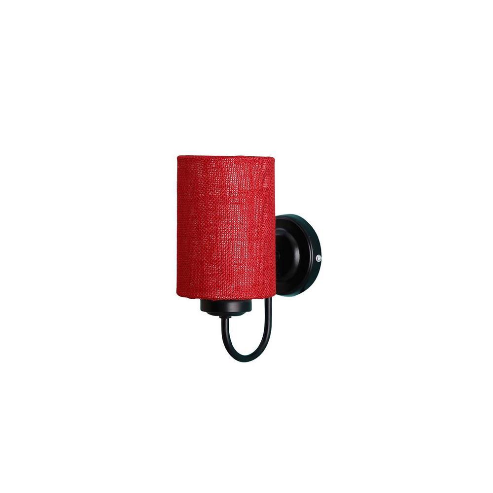 Gerall Maroon Natural Fiber Wall Light
