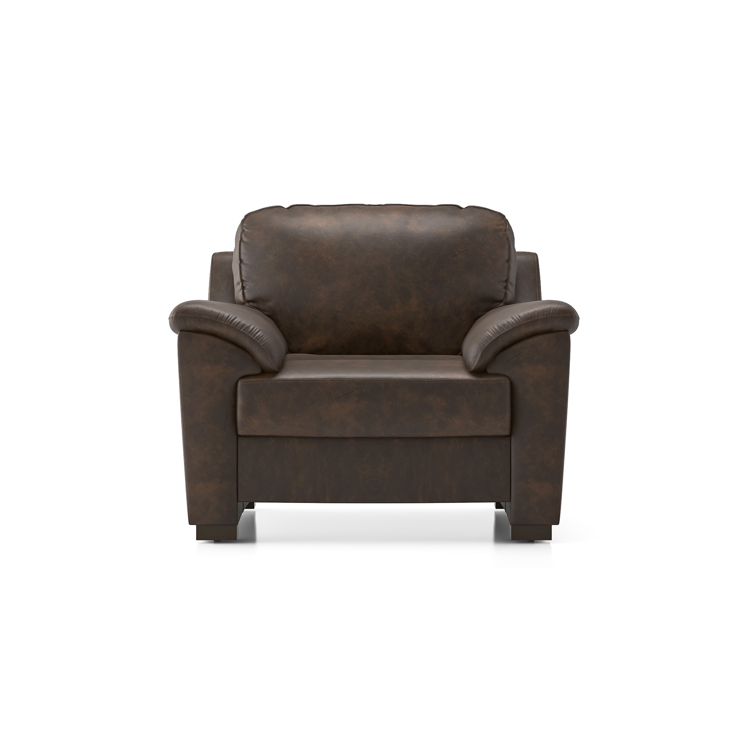 Farina 1 Seater Luxury Italian Leather Sofa In French Roast