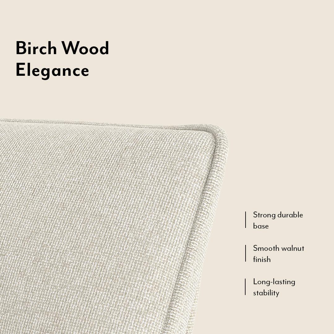 Bren Swivel Dining Chair In Ivory Colour