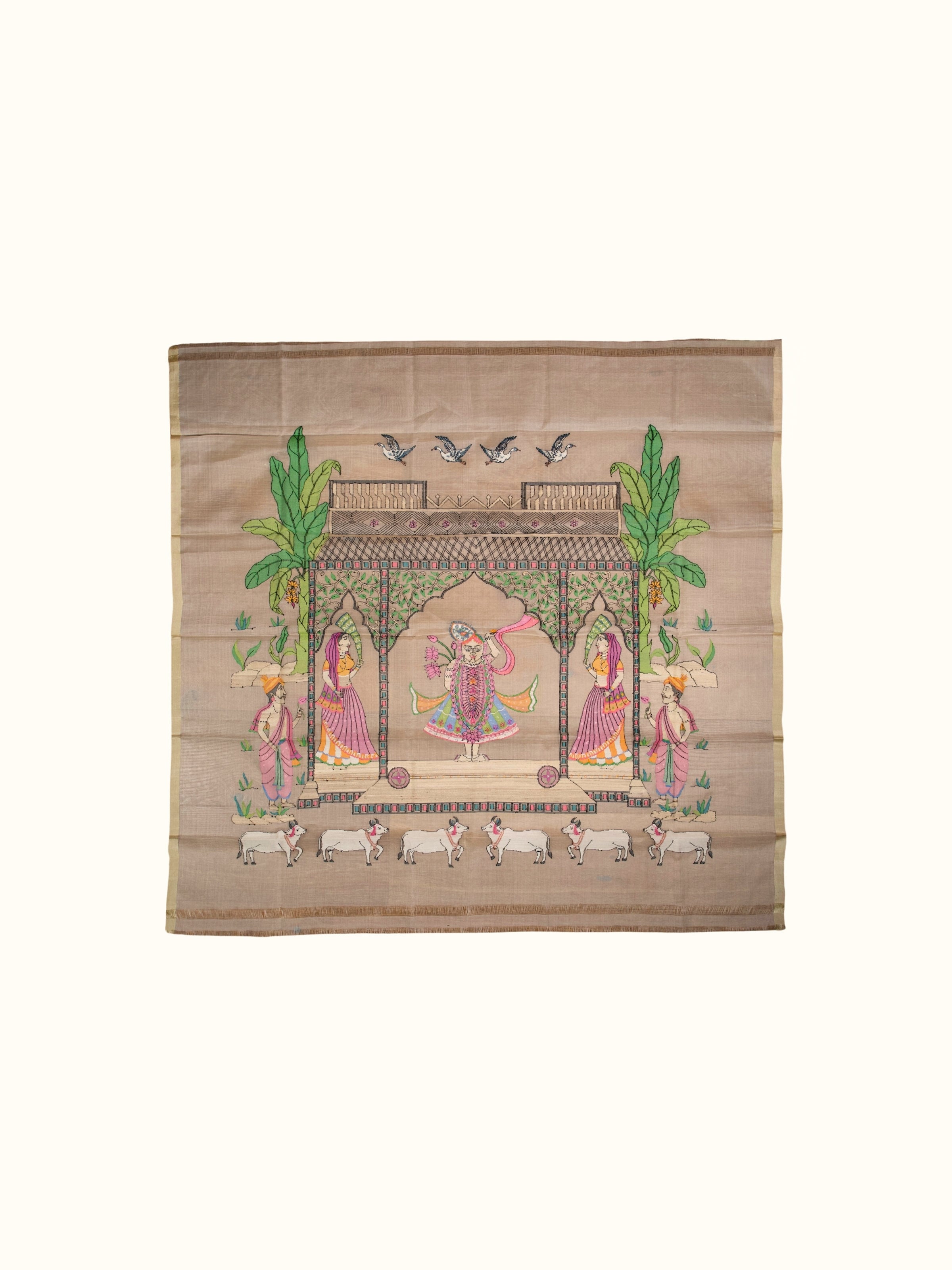 Sri Krishna Jamdani Wall Hanging