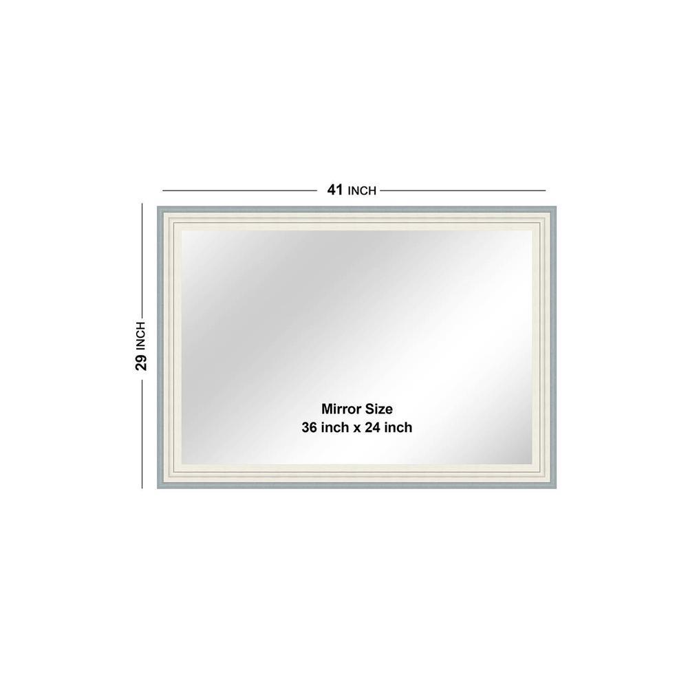 Colt Framed rectangular decorative and bathroom wall mirror by elegant arts and frames (Mirror size 36 inch x 24 inch )