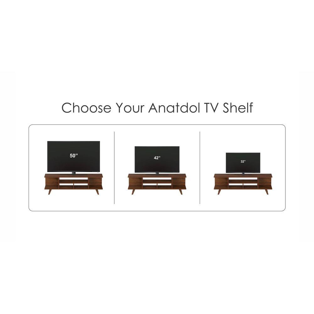 Anatdol Engineering Wood Floor Standing TV Entertainment Unit Set Top Box Stand/TV Cabinet with Shelves for Books & Décor Display Unit, Upto 50 Inches (Brown Maple)
