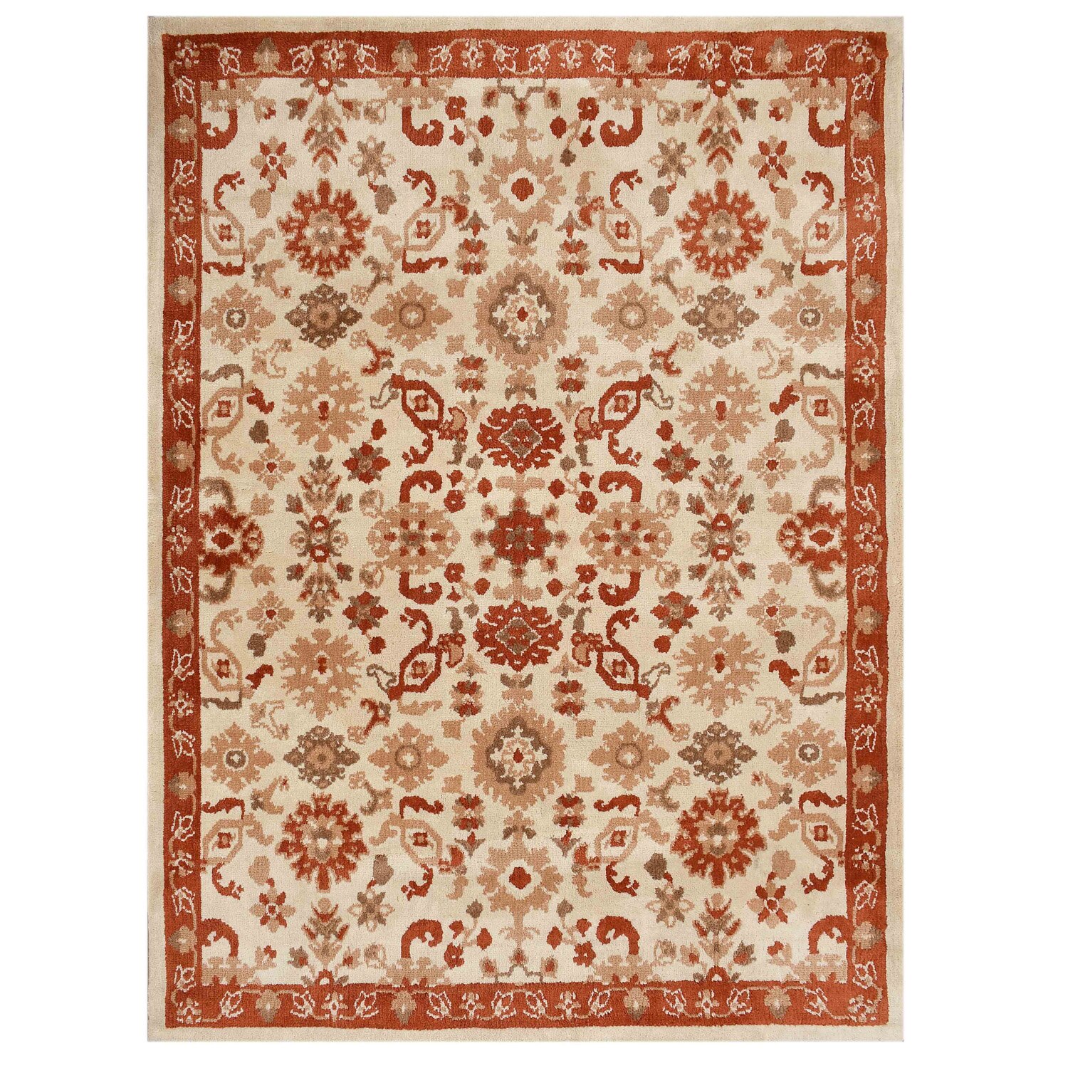 Multicolor Traditional Machine Made Polyester 4 X 6 Feet Carpet