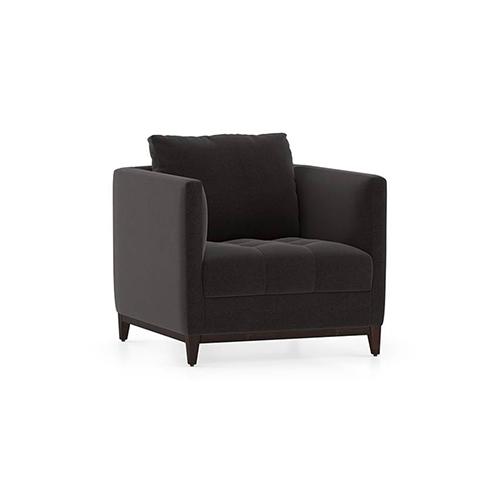 Florence Premium 1 Seater Fabric Sofa in Pebble Grey Colour