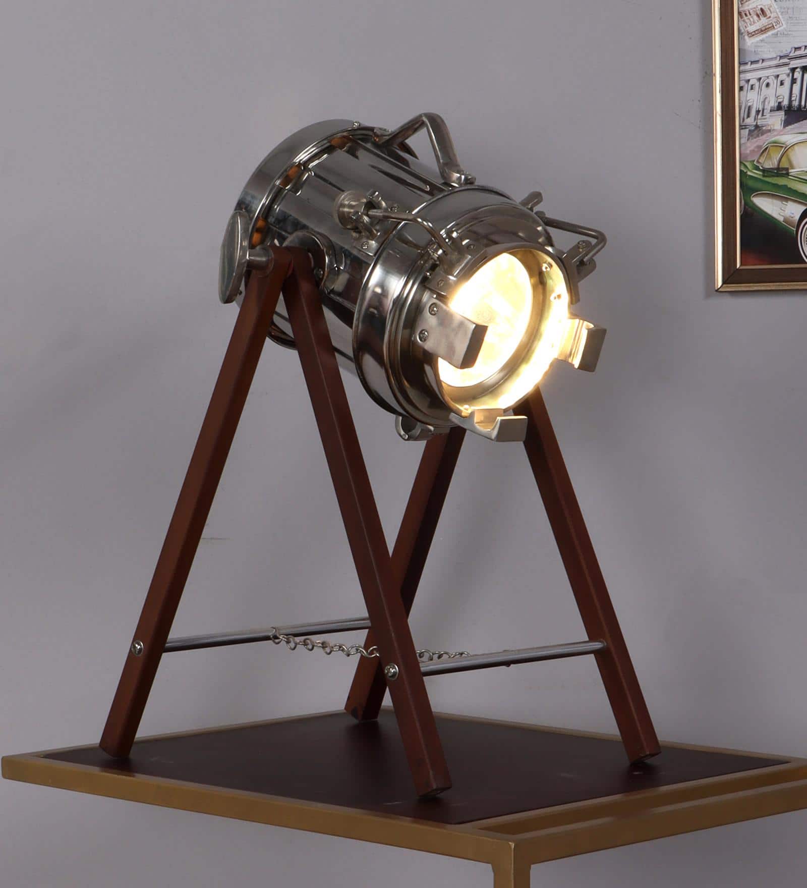 Lense Study Lamp in SS Polished Shade