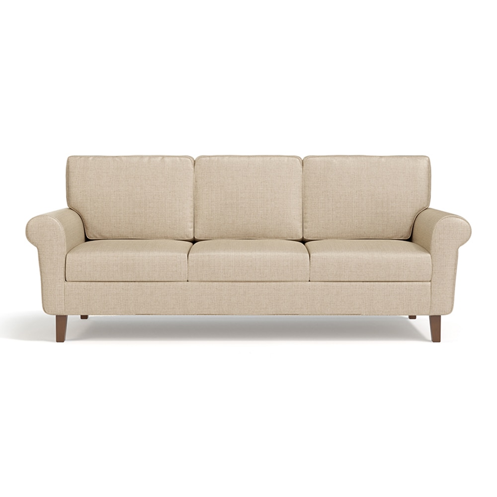 Oxford 3 Seater Fabric Sofa in Pearl Colour