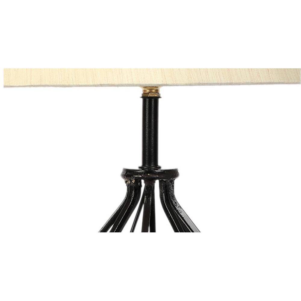 Ariah off-white cotton Table lamp with Iron Base