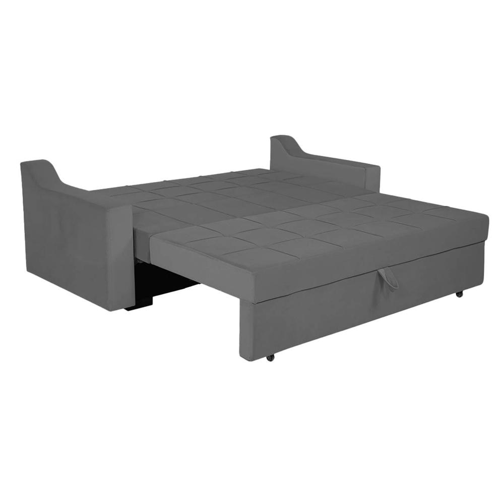 Step 3 Pull Out Sofa Cum Bed In Dark Grey Colour
