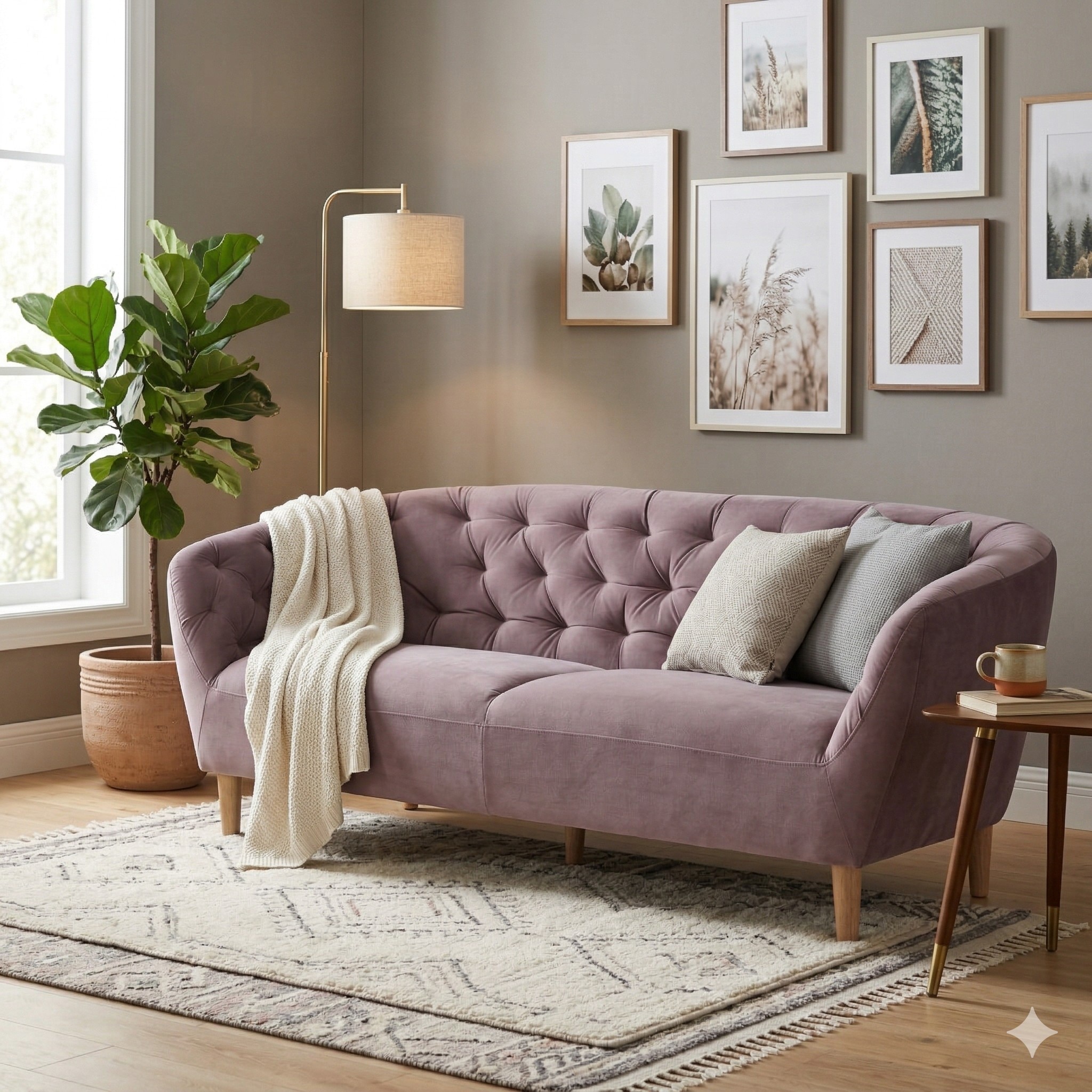 Scandinavian Huayra Three Seater Sofa Natural Wood Finish - Nestnordic