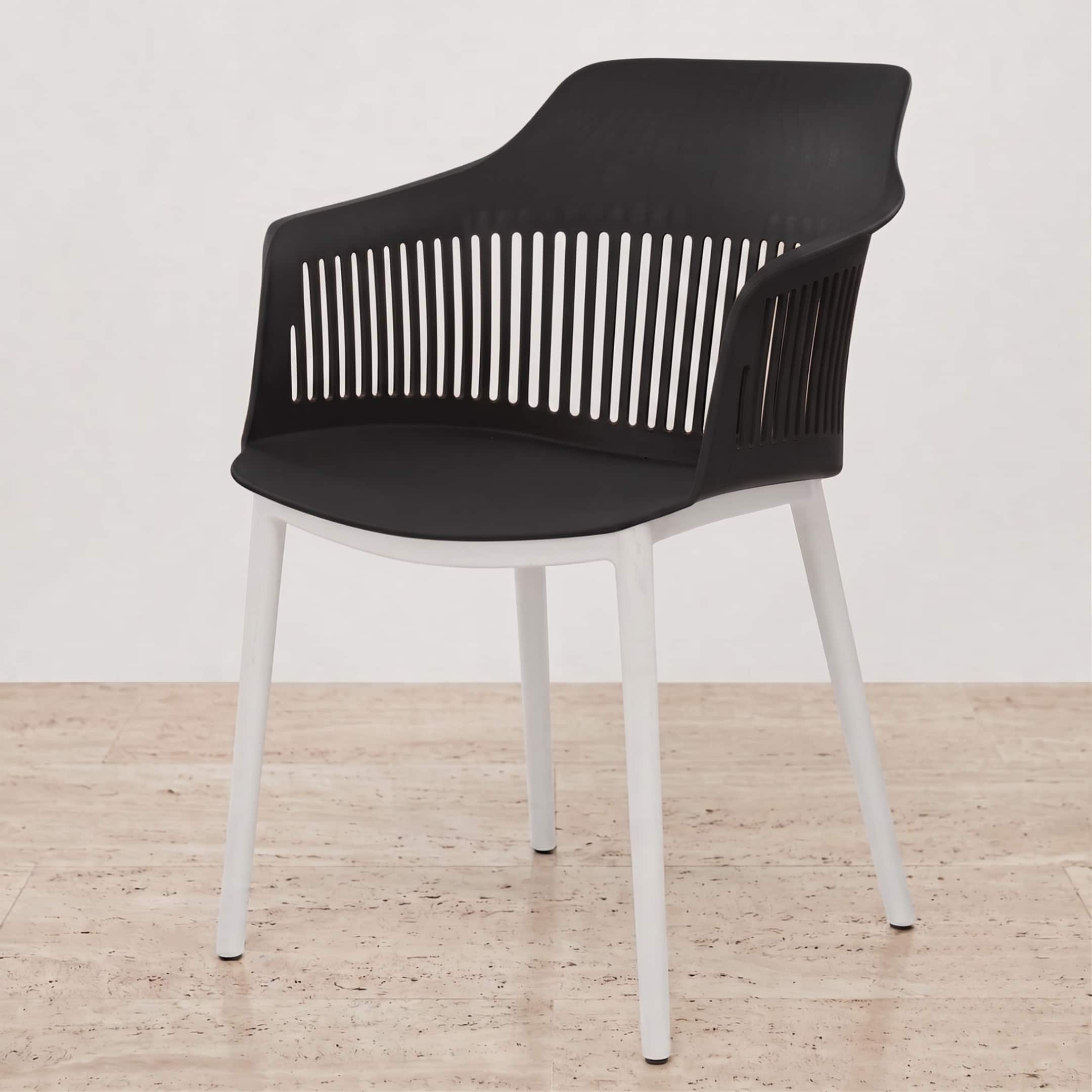 Kepler Brooks Senora Cafeteria Dining Chair in Black Colour