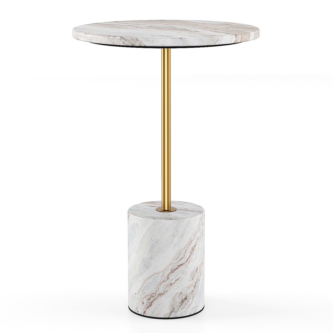 Ciro Toronto Side Table in Gold Finish