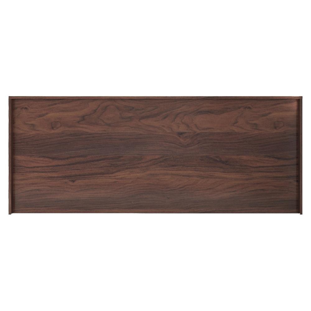 Caily Queen Size Bed In Walnut Finish