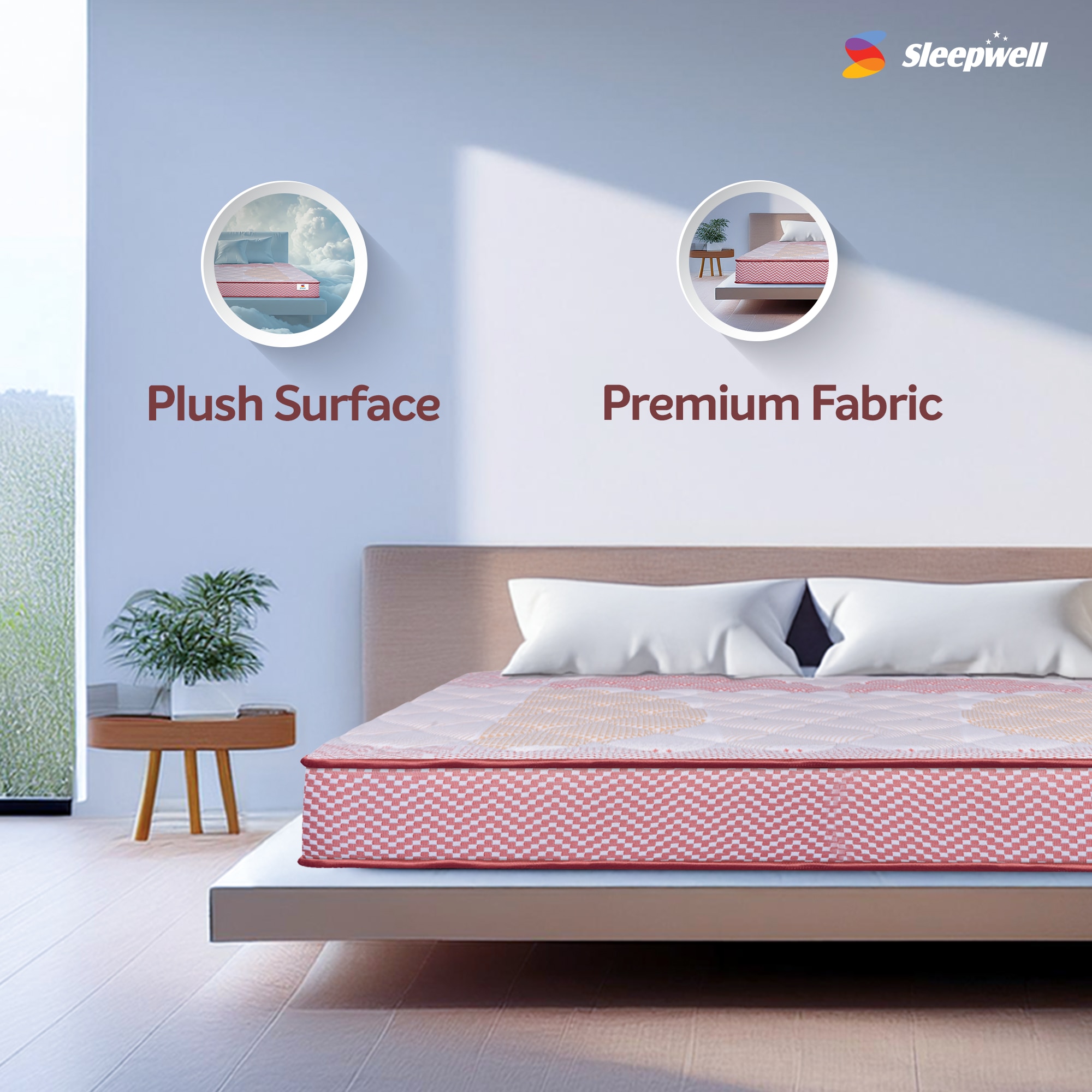 Sleepwell Durafirm Classic 5 inch Single Bonded Foam Mattress (L x W: 72 inch x 30 inch)