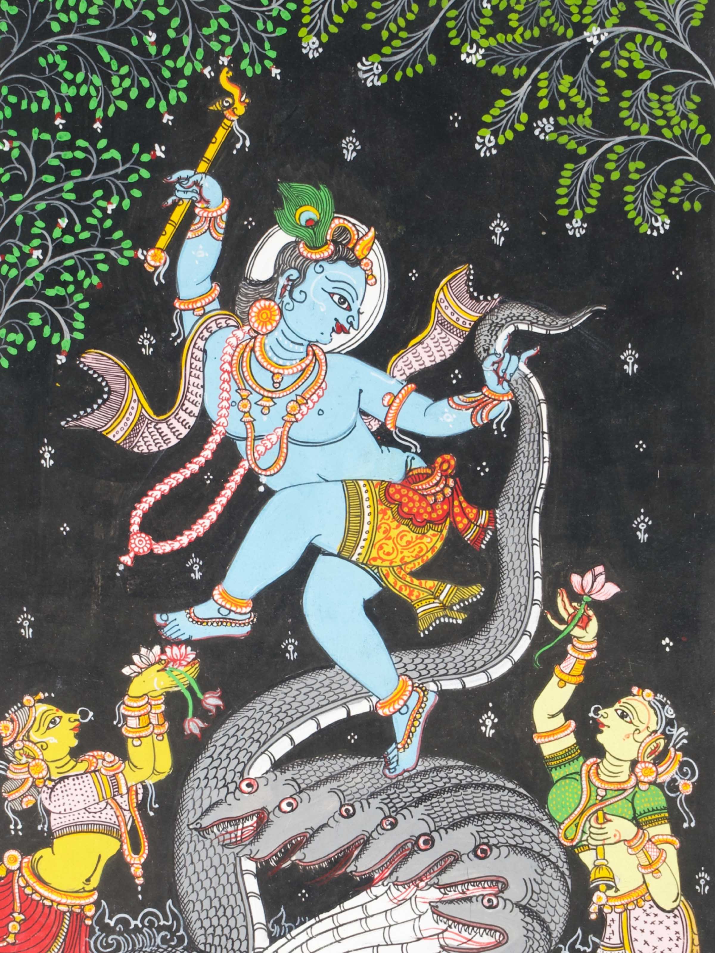 Krishna Kaliyadalan Patachitra Painting