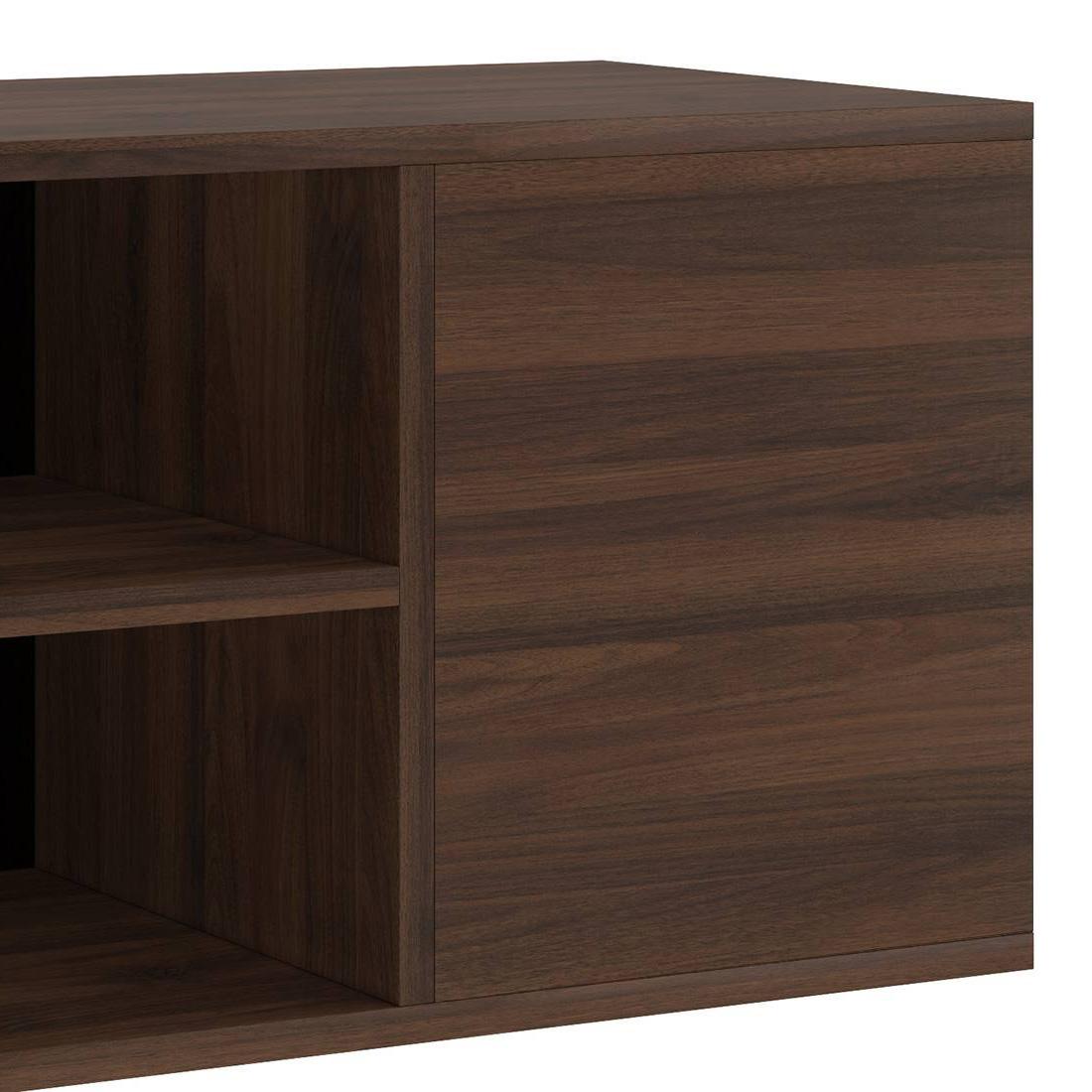 Astrid Engineered Wood Wall Mounted TV Unit in Black Finish